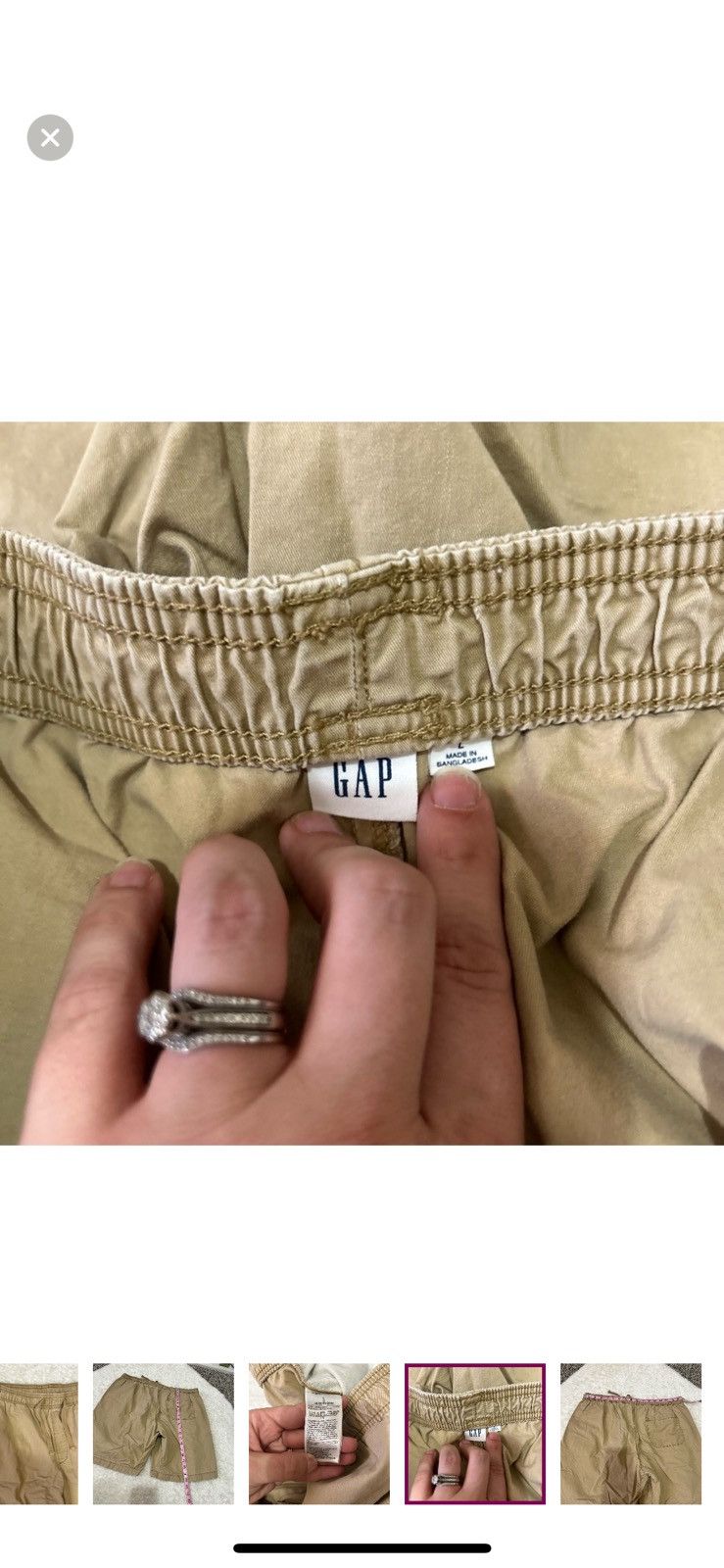 Gap Gap large pull on khaki shorts Size US 36 / EU 52 - 4 Thumbnail