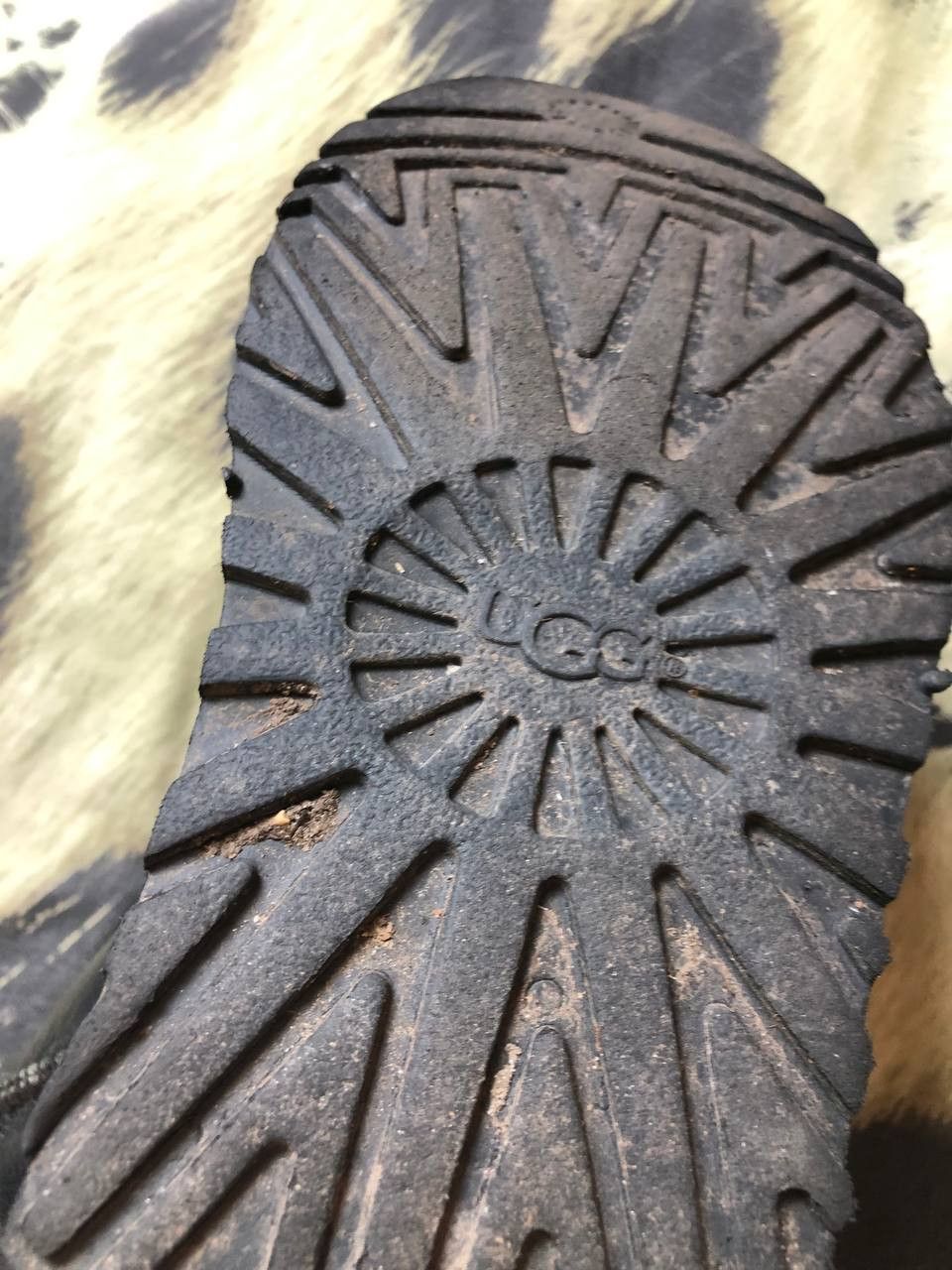 Ugg Uggs size 9 Black leather on soft black sheepskin Size US 10 / IT 40 - 19 Thumbnail