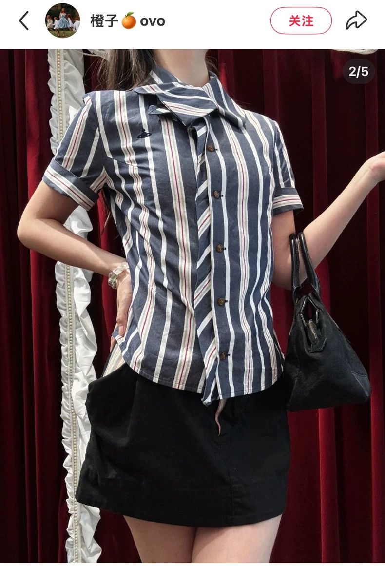 Vivienne Westwood Vivienne Westwood Striped short-sleeved shirt Size M / US 6-8 / IT 42-44 - 8 Thumbnail