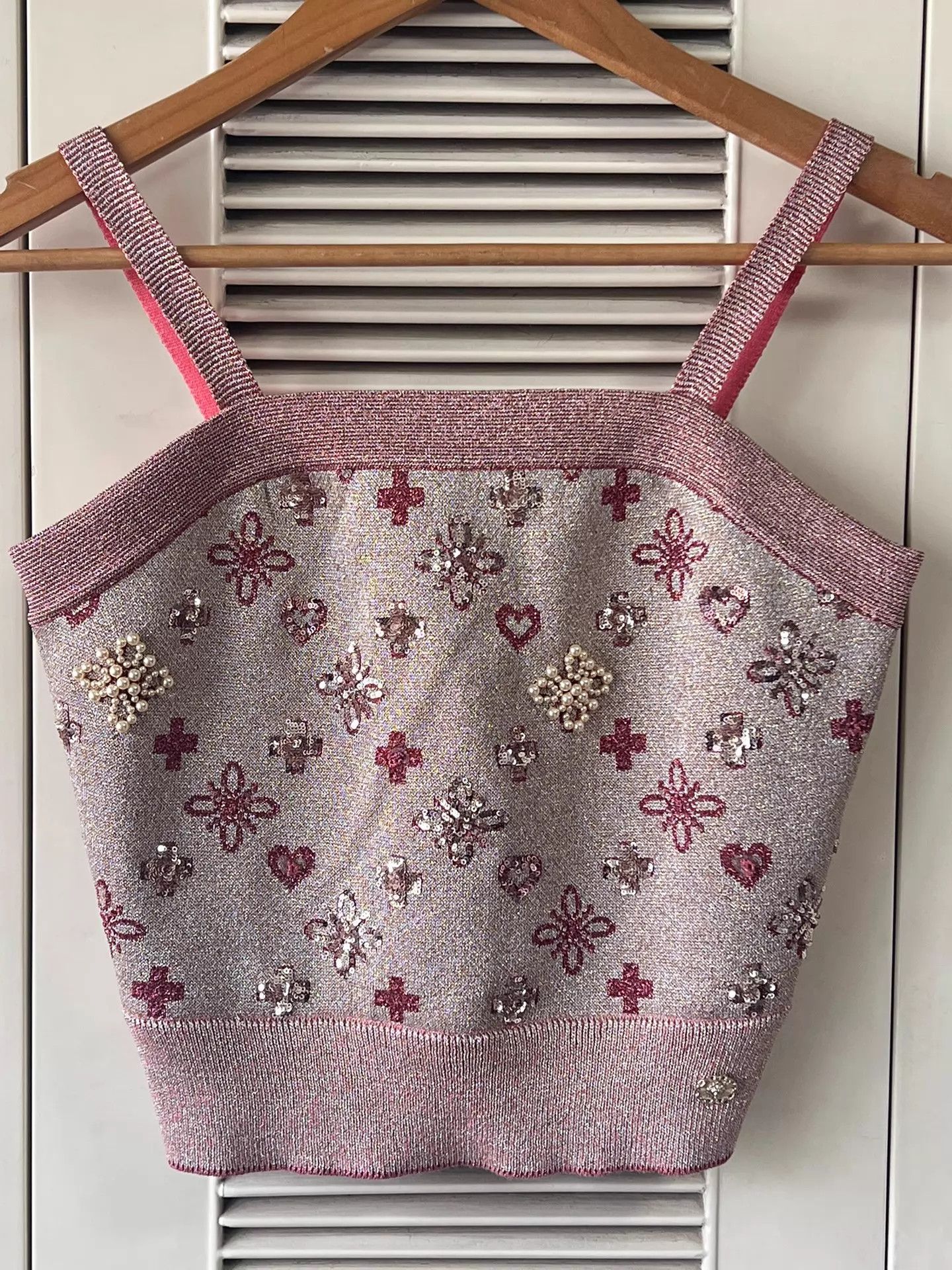 Chanel Chanel Camisole 34 Heavy Sequin Pearl Embroidery Size XS / US 0-2 / IT 36-38 - 3 Thumbnail