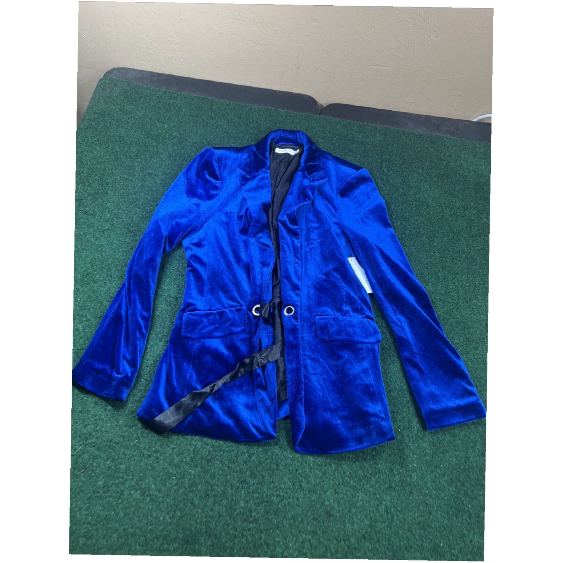 Vintage ShoeDazzle Soft Blazer Jacket Tie Knot Blue Size-XL New $64.95 Size XL / US 12-14 / IT 48-50 - 1 Thumbnail
