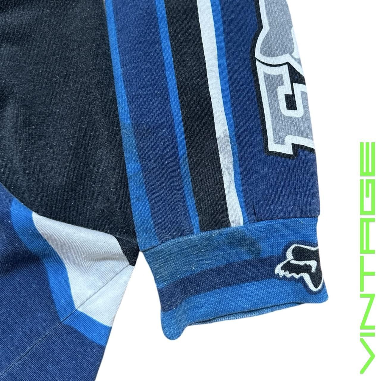Fox Racing Vintage 90s Fox Racing Black/Blue Motocross T-Shirt - Large Size US L / EU 52-54 / 3 - 6 Thumbnail