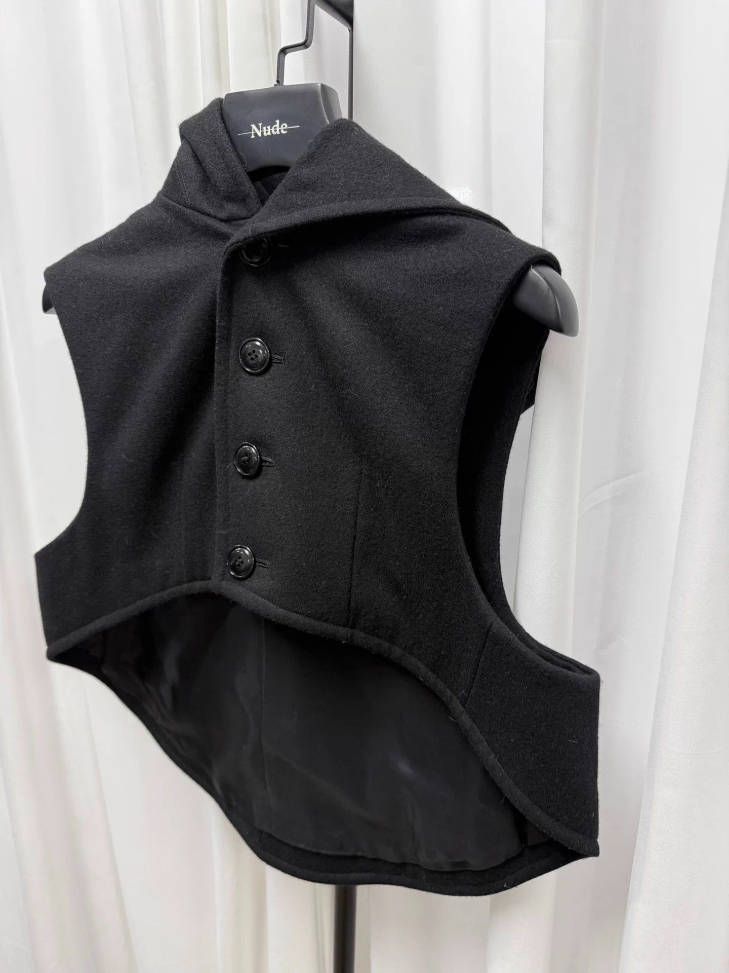 Yohji Yamamoto Yohji Yamamoto Wool Zip Asymmetric Vest Size 2 Relaxed Size US M / EU 48-50 / 2 - 2 Thumbnail