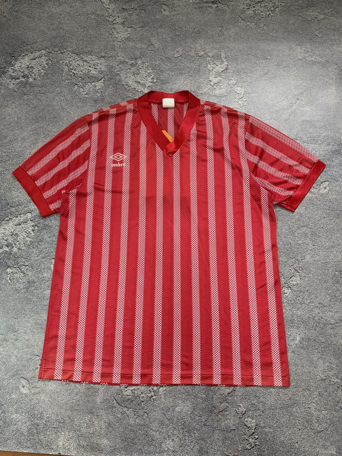 Umbro Vtg 90s Umbro Soccer Jersey Red White Striped USA #13 XL Size US XL / EU 56 / 4 - 1 Thumbnail