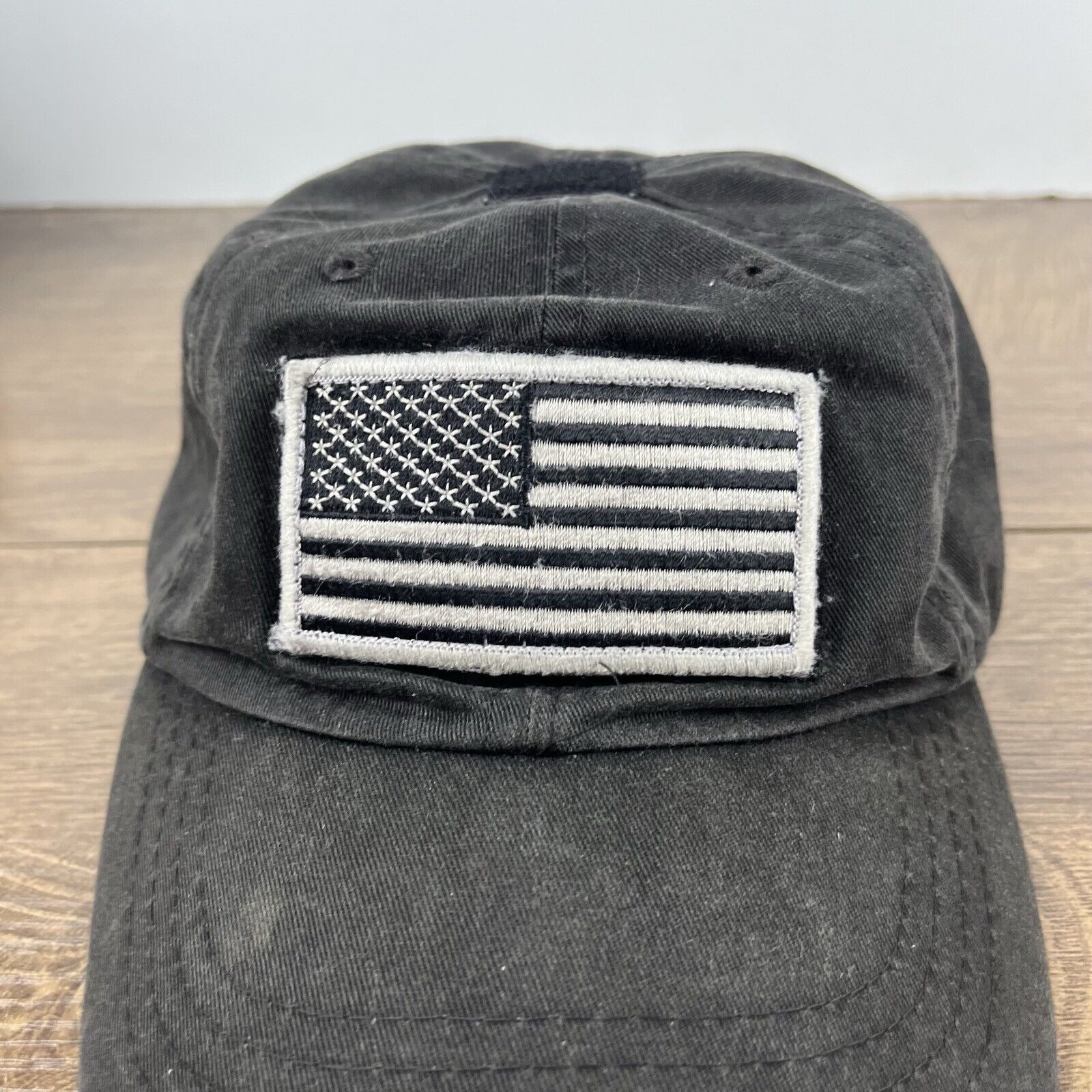Other Distressed USA Flag Hat American Flag Black Cap Adjustable H Size ONE SIZE - 7 Thumbnail