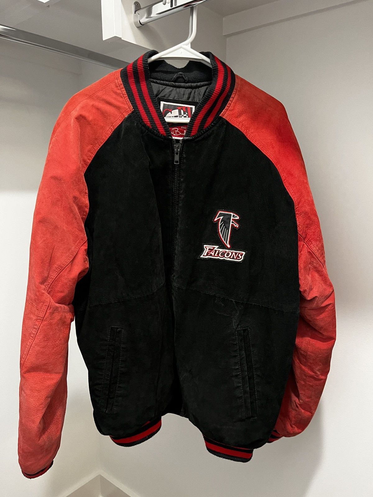 NFL Vintage Wilsons Leather x Carl Banks Atlanta Falcons Jacket Size US XL / EU 56 / 4 - 3 Thumbnail