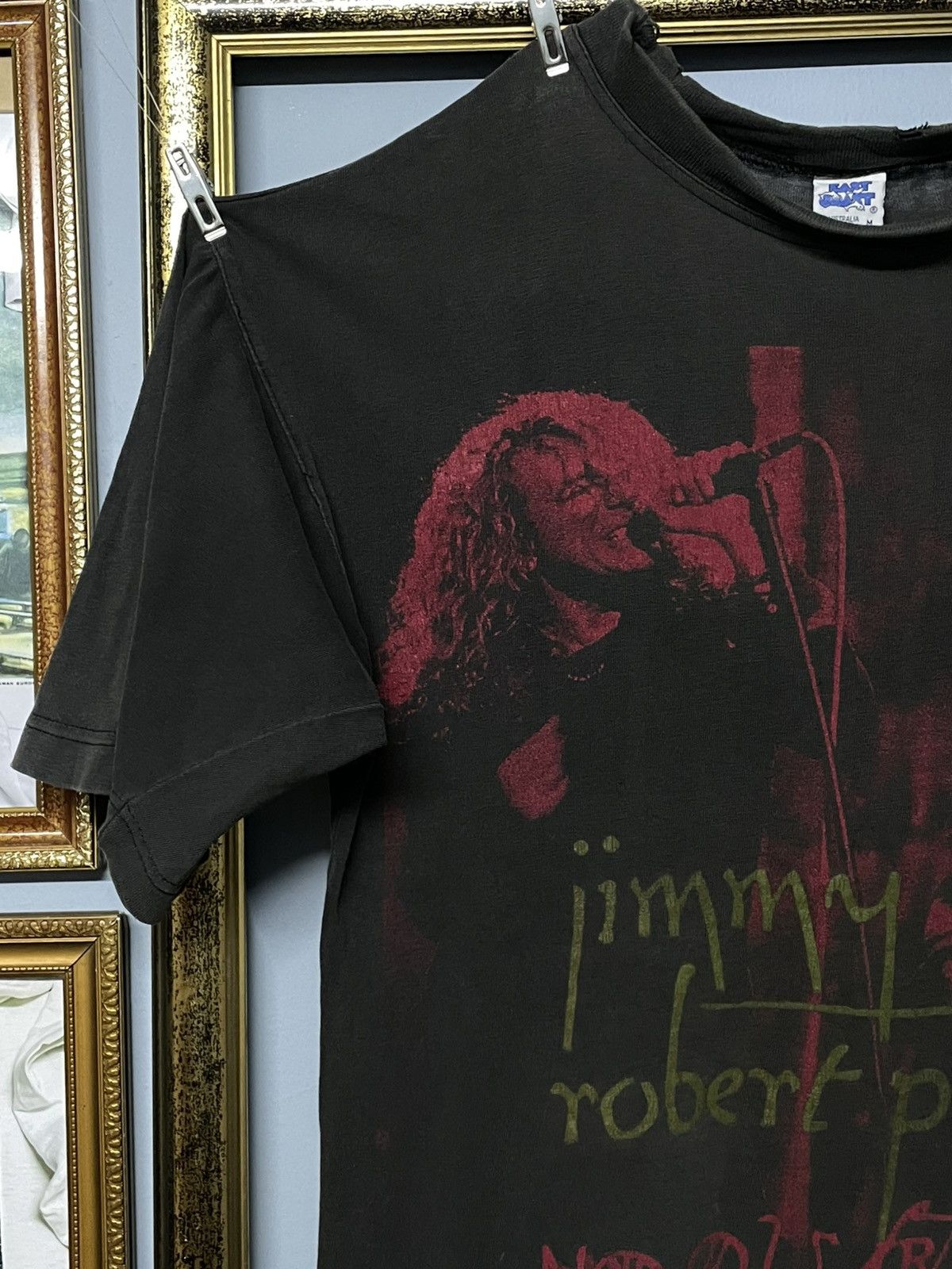 Band Tees Vintage 90s Original Jimmy Page & Robert Plan Sunfaded Tour Size US M / EU 48-50 / 2 - 4 Thumbnail