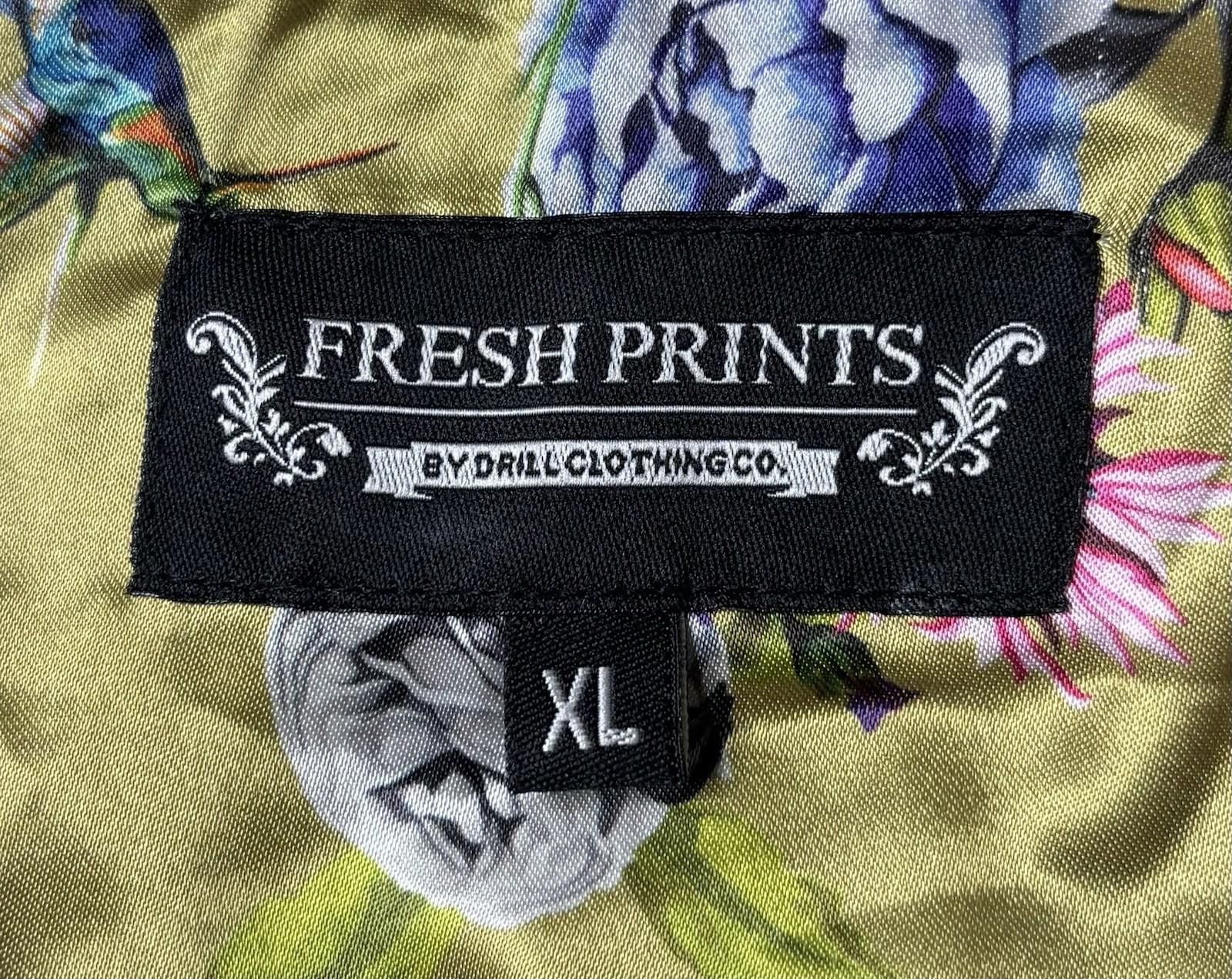 Other Drill Clothing Co Camp Shirt Mens XL Satin Floral Button Up Size US XL / EU 56 / 4 - 2 Thumbnail