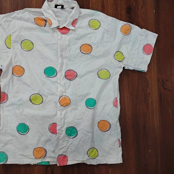 Other Vintage Kudos Dots Circles Button Shirt Short Sleeve Size US M / EU 48-50 / 2 - 3 Thumbnail
