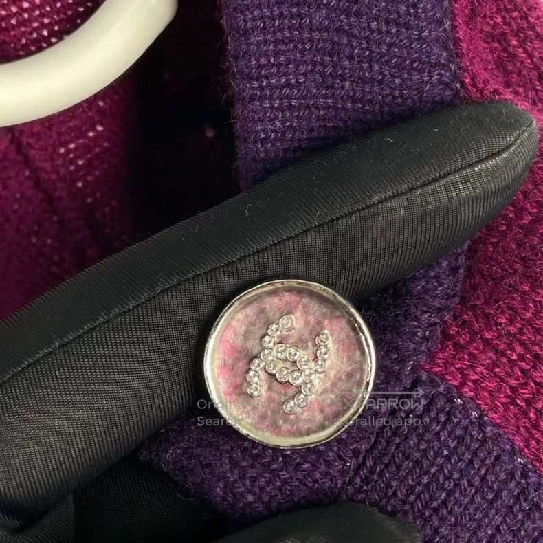 Chanel Chanel 23B Purple Cashmere Cardigan coat Size XXS / US 00 / IT 34 - 6 Thumbnail