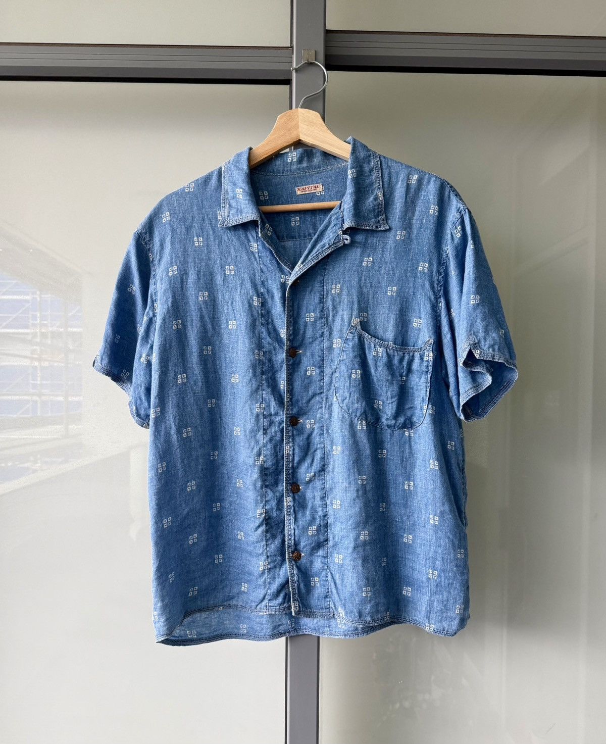 Indigo Dyed Linen Shirt