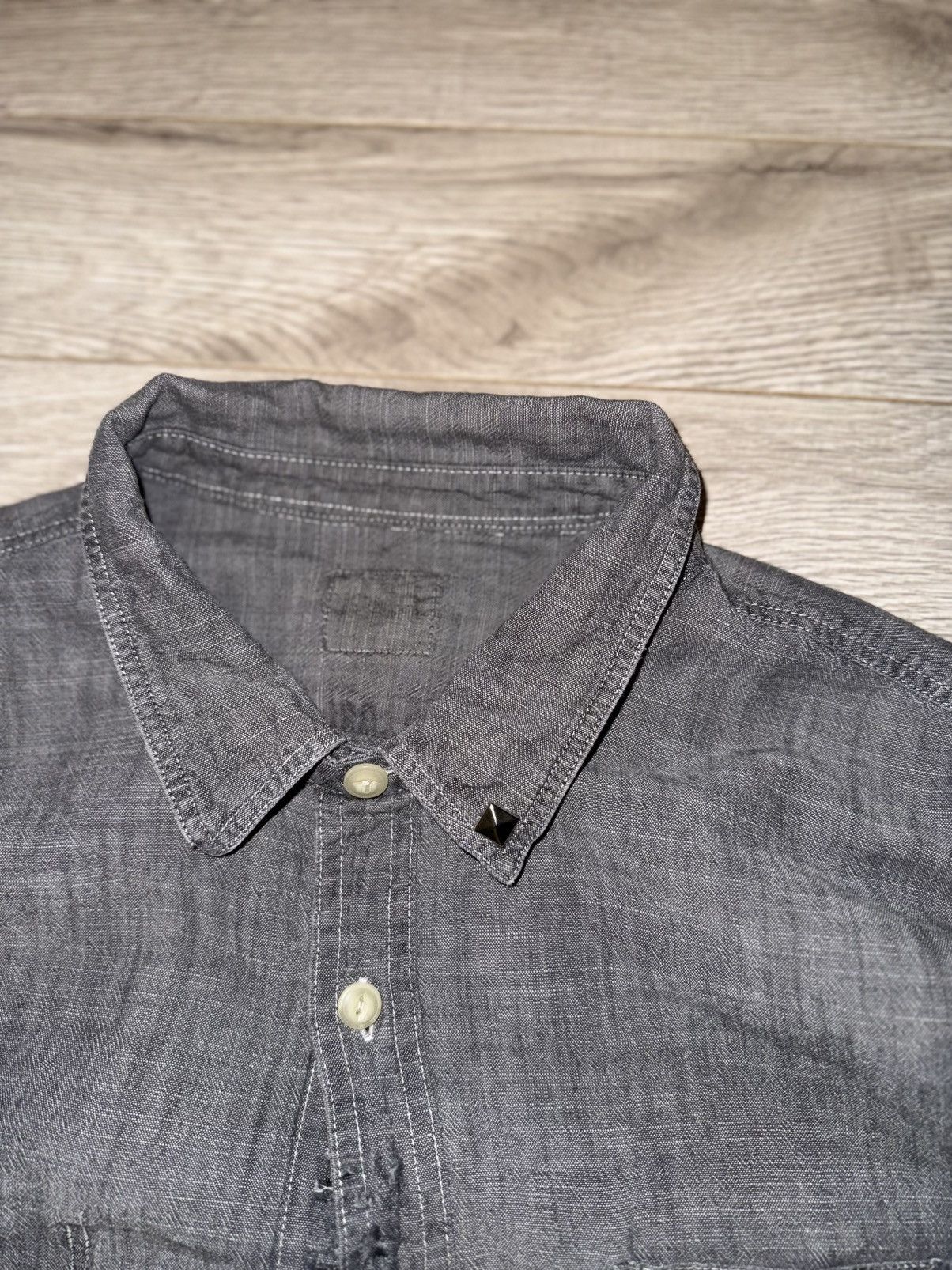 Southpole custom distressed button up Size US XL / EU 56 / 4 - 4 Thumbnail