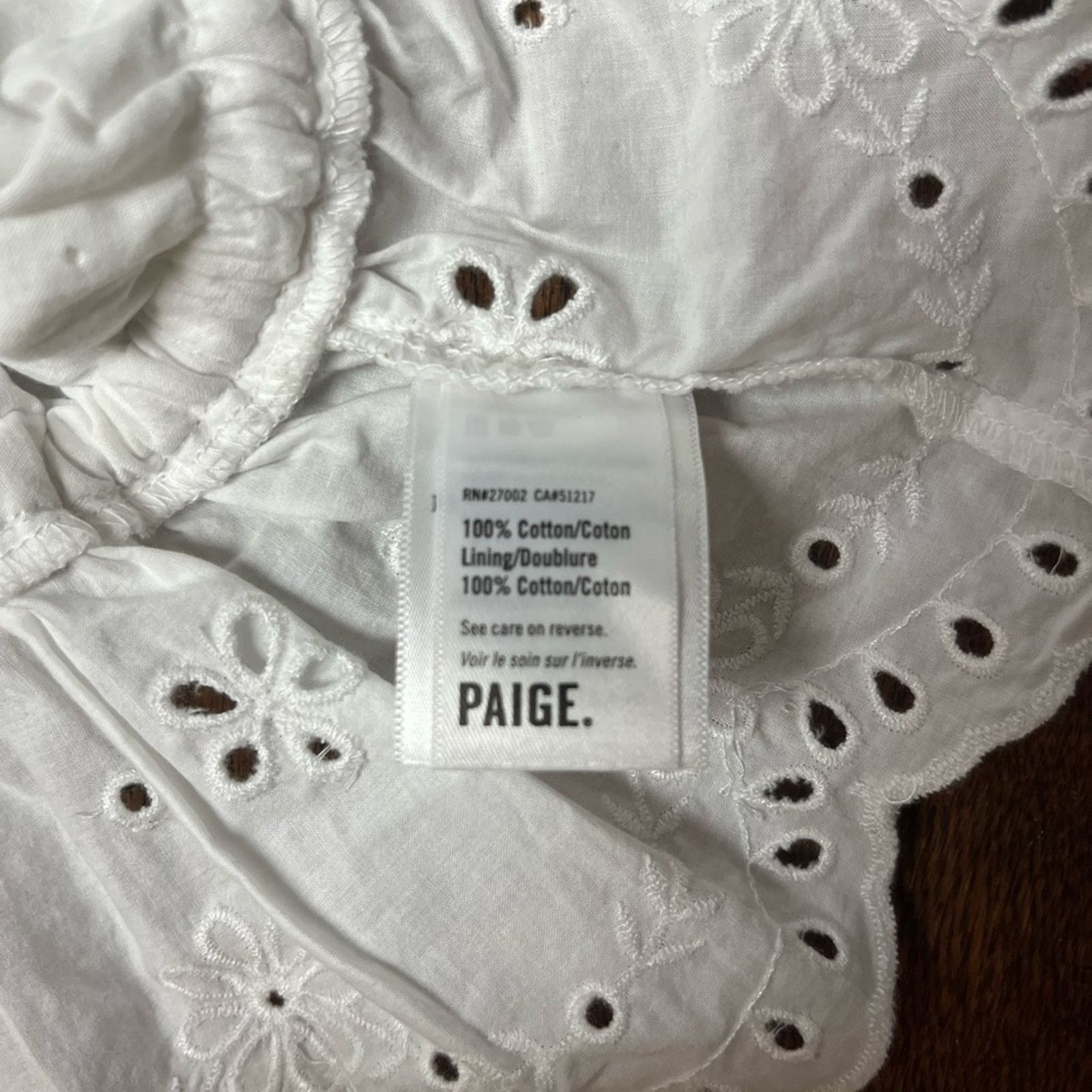 Paige Paige Marsa Eyelet White Top Anthropologie NWT size 10 Size L / US 10 / IT 46 - 9 Thumbnail