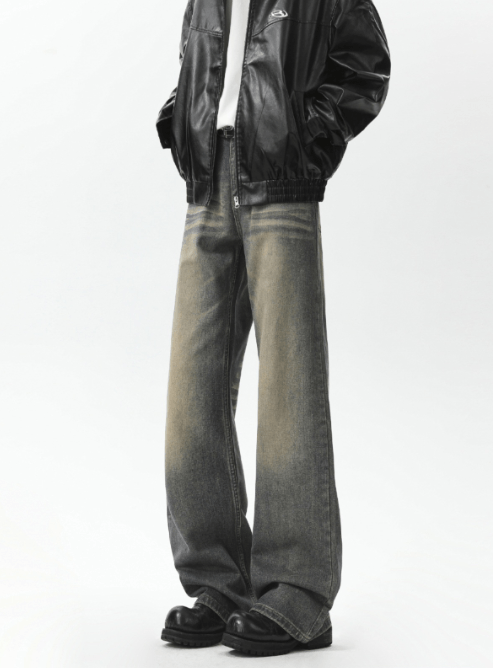 Japanese Brand American retro washed distressed loose straight jeans Size US 32 / EU 48 - 4 Thumbnail