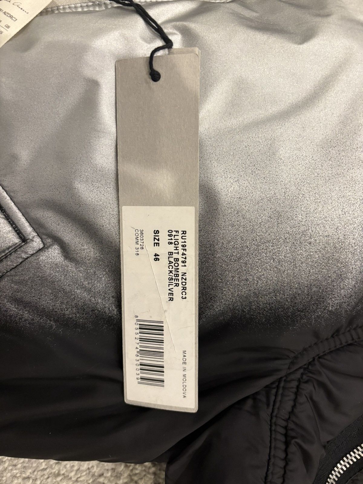 Rick Owens Rick Owens Flight Bomber Black/Silver Larry F/W 19 Size US S / EU 44-46 / 1 - 5 Thumbnail