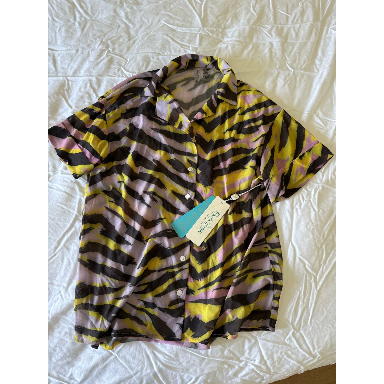 REVOLVE $89 New Beach Bunny Sienna Beach Shirt - Multi Stripe Small Size S / US 4 / IT 40 - 4 Thumbnail