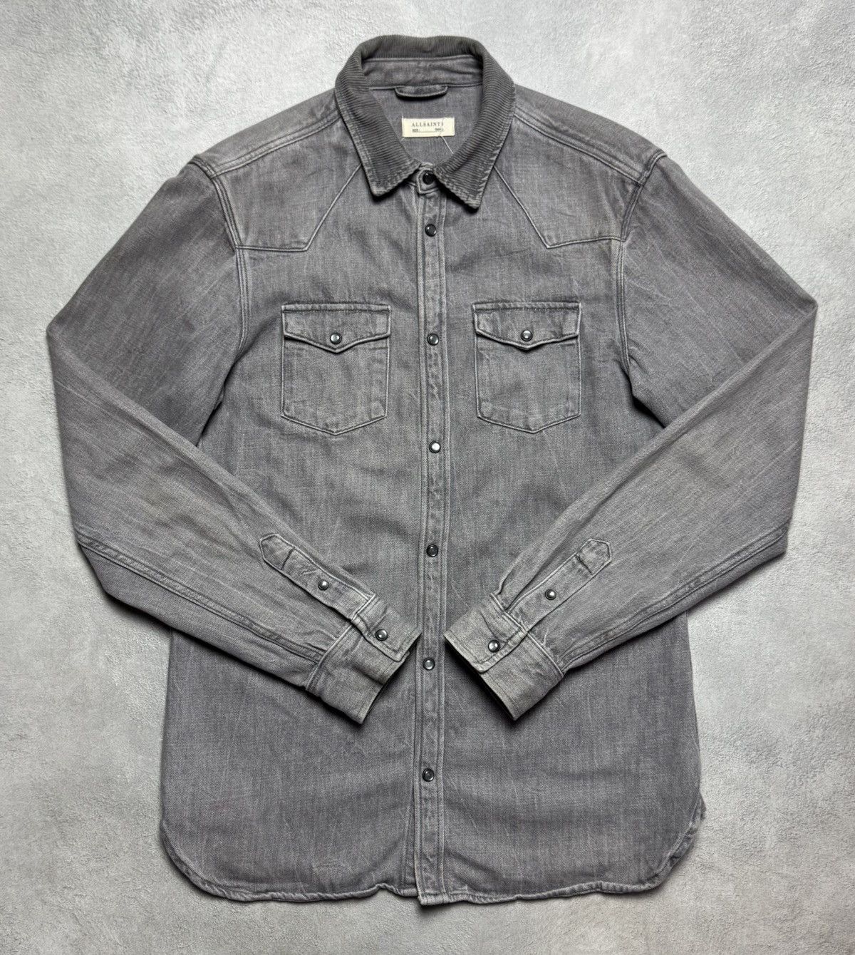 Allsaints AllSaints Glazer LS Button Up Long Sleeve Shirt Overshirt Size US S / EU 44-46 / 1 - 1 Thumbnail