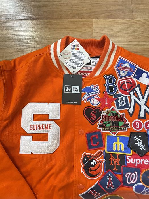 Supreme Supreme x New Era MLB Varsity Jacket | Grailed