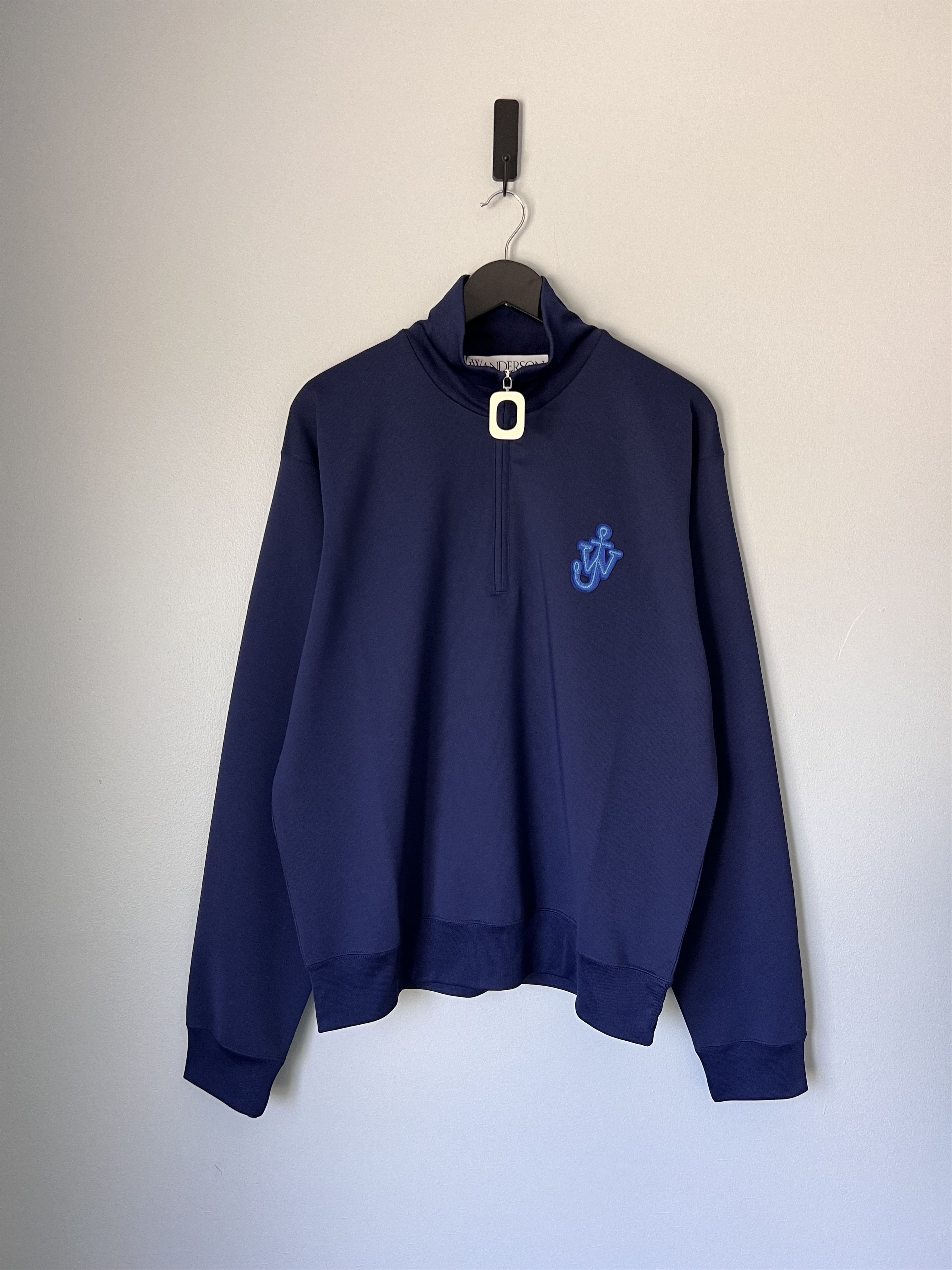 JW Anderson Anchor Half Zip Track Top in Oxford Blue