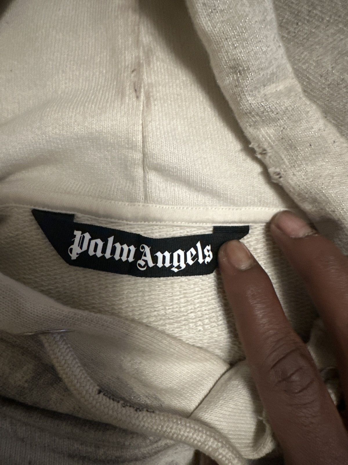 Palm Angels Spary painted silver palm angel hoodie Size US S / EU 44-46 / 1 - 1 Thumbnail