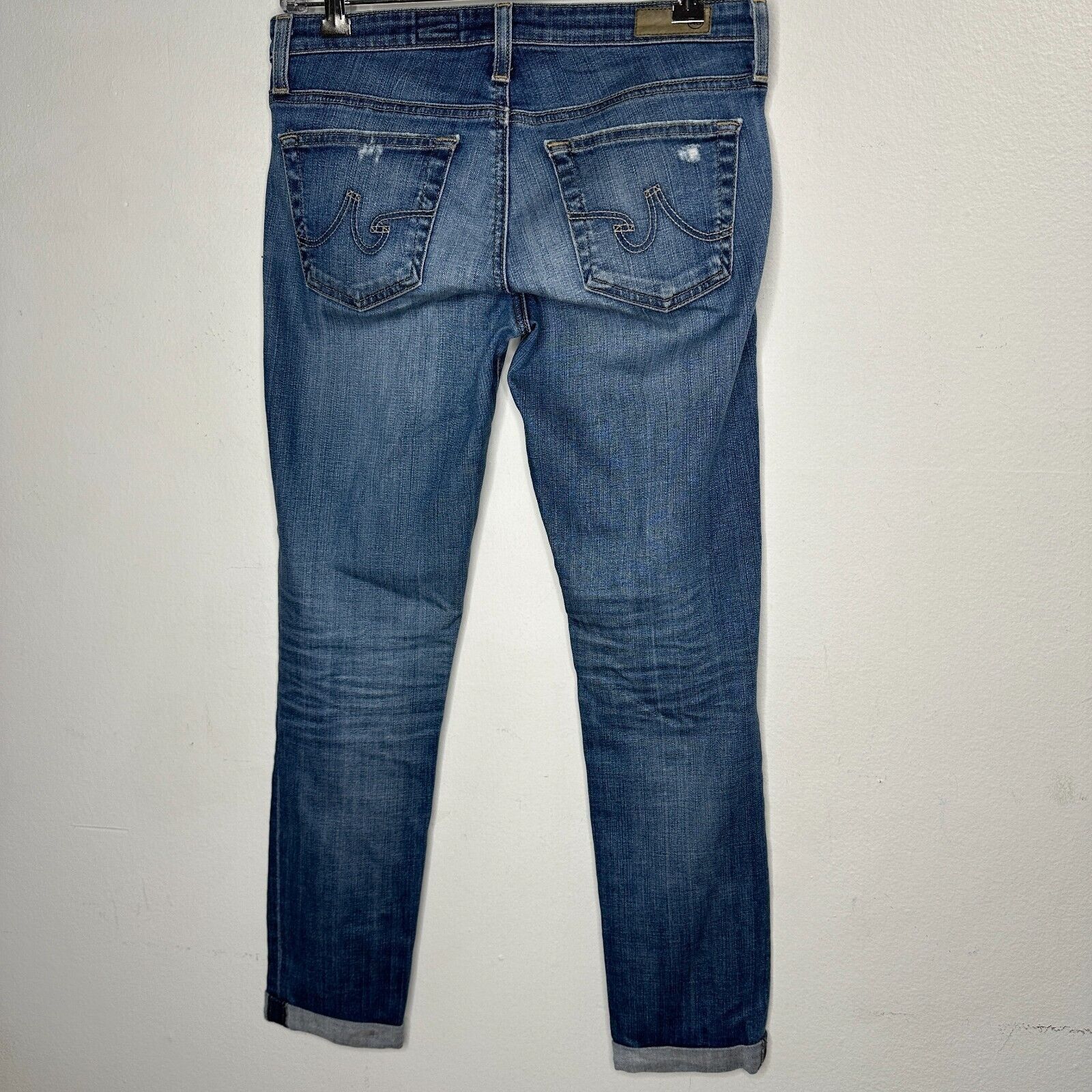 AG Adriano Goldschmied Revolve AG Flyaway The Stilt Cigarette Distressed Jean 27 Size 27" / US 4 / IT 40 - 5 Thumbnail