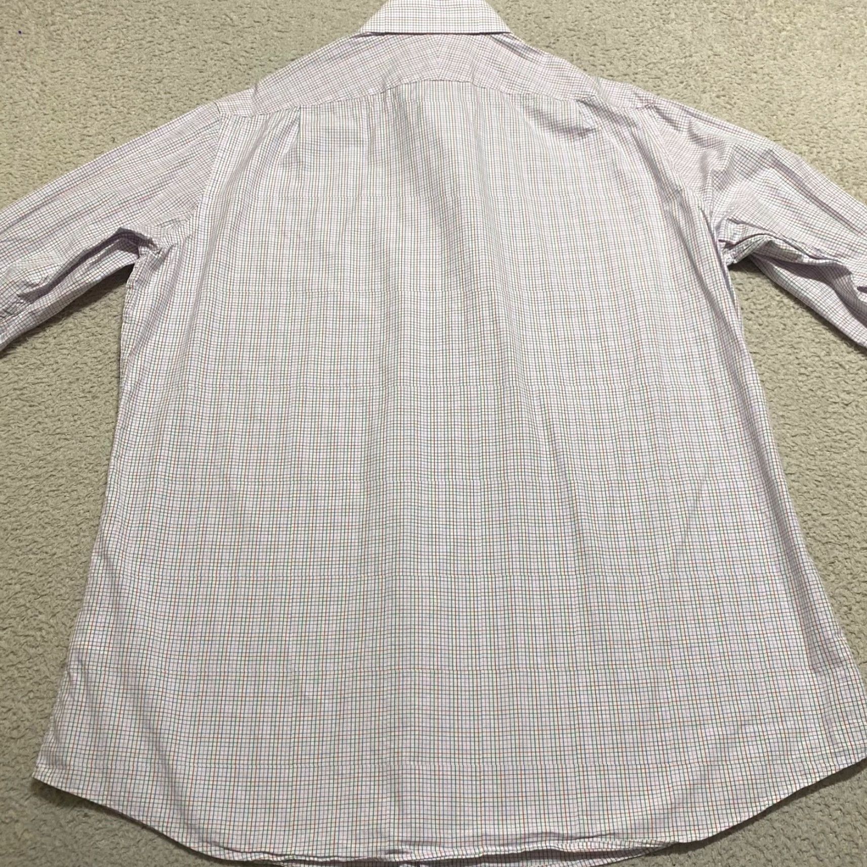 Charles Tyrwhitt Charles Tyrwhitt Mens 17 Shirt Multicolor Plaid Long Sleeve Button Front Slim Shirt Size US XL / EU 56 / 4 - 2 Thumbnail