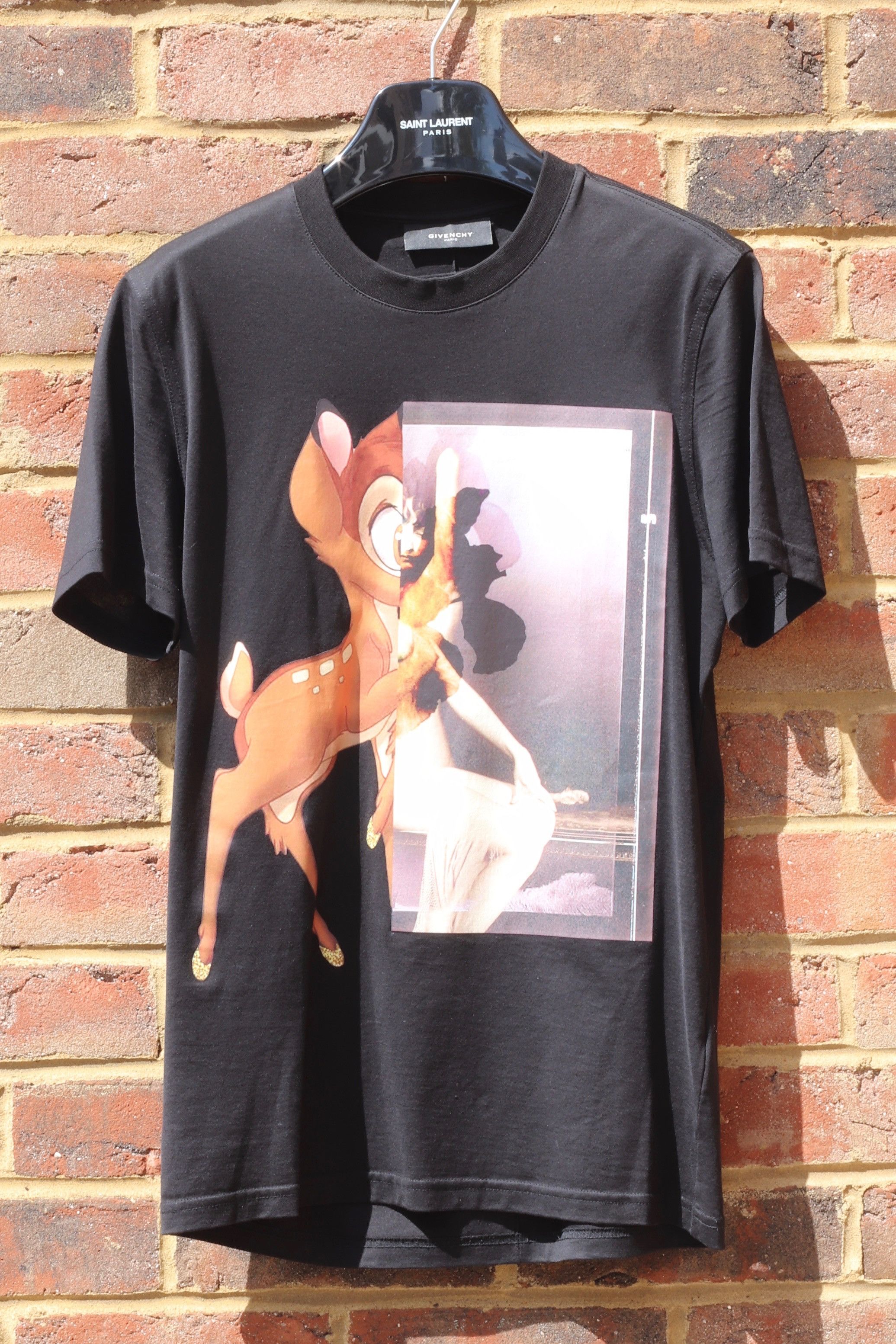 image of Givenchy Bambi Print T-Shirt in Black, Men's (Size XS)