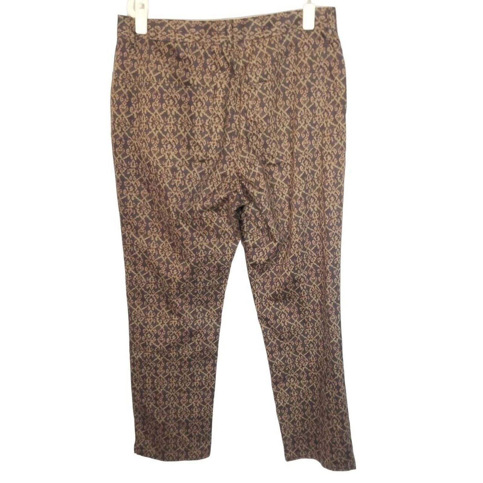 Lauren Ralph Lauren Lauren Ralph Lauren High Rise Ankle Pants 12 Brown Tapestry Size 34" / US 12 / IT 48 - 6 Thumbnail