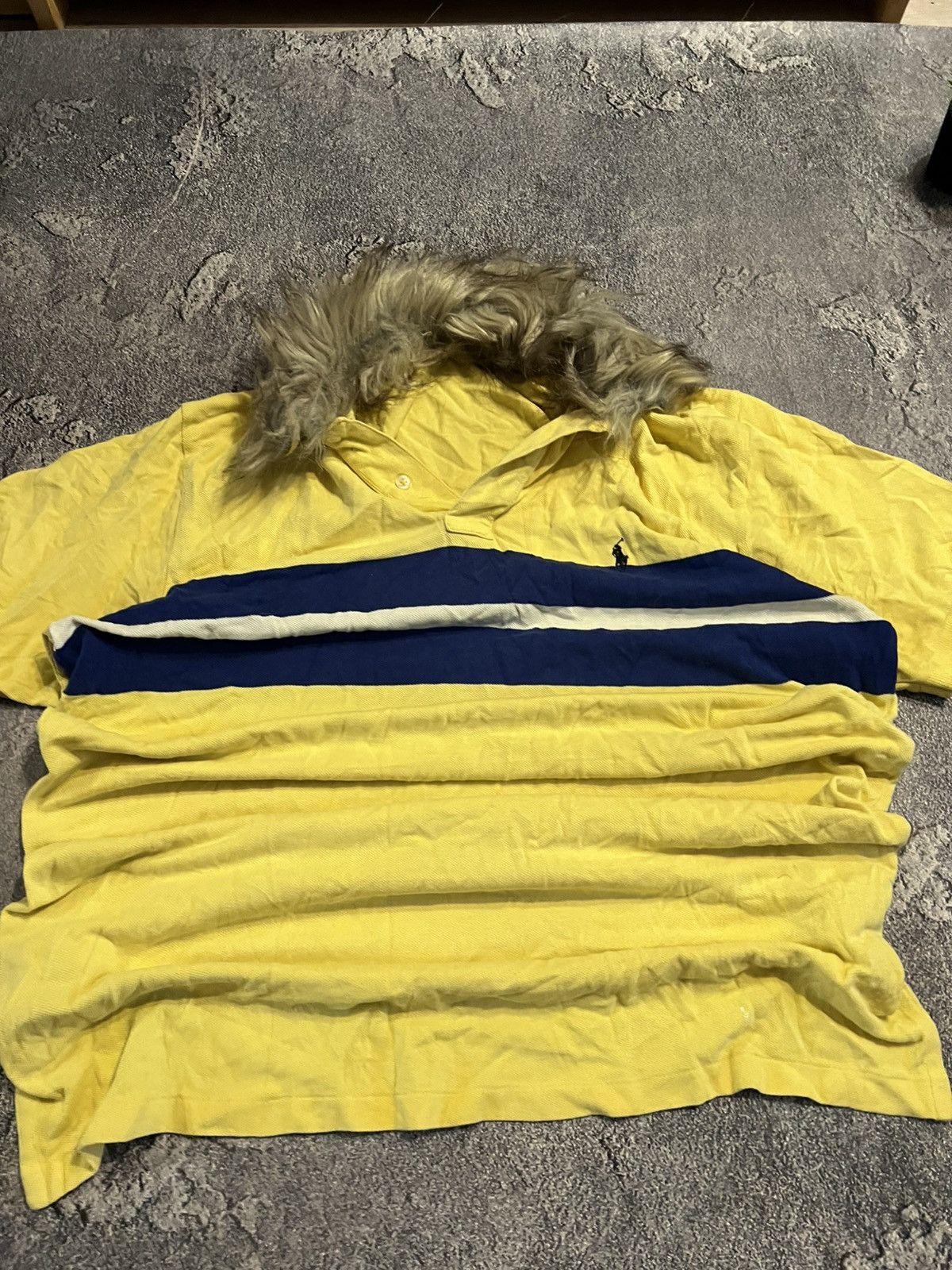 Polo Ralph Lauren CRAZY Vintage Yellow Y2K Polo Ralph Lauren With Fur L Size US L / EU 52-54 / 3 - 2 Thumbnail