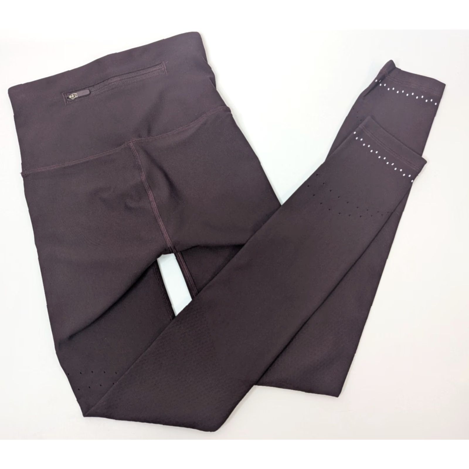 Lululemon Lululemon Size 2 In Focus Run Leggings Burgundy Wine Style W5CU9S Ankle Women Activewear Size 26" / US 2 / IT 38 - 2 Thumbnail
