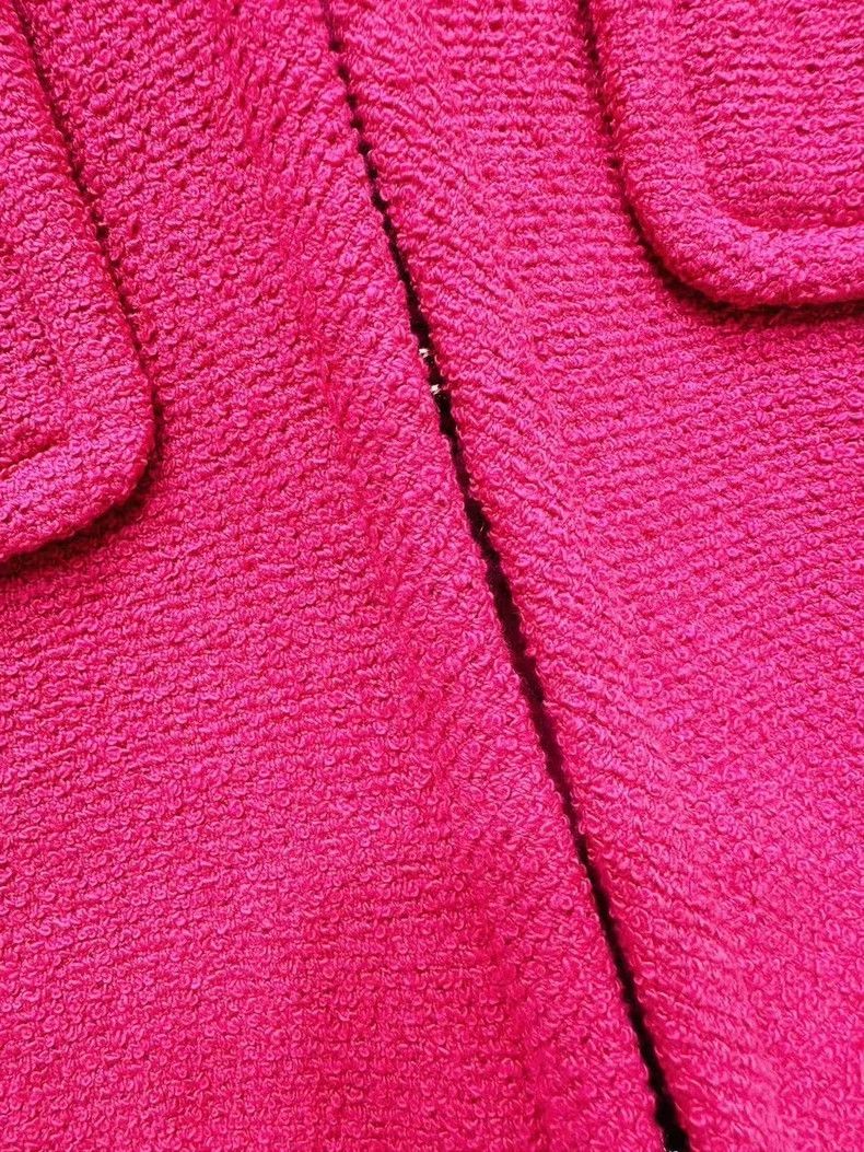 Chanel Chanel Lipstick red soft tweed braided four-pocket jacket Size XS / US 0-2 / IT 36-38 - 4 Thumbnail