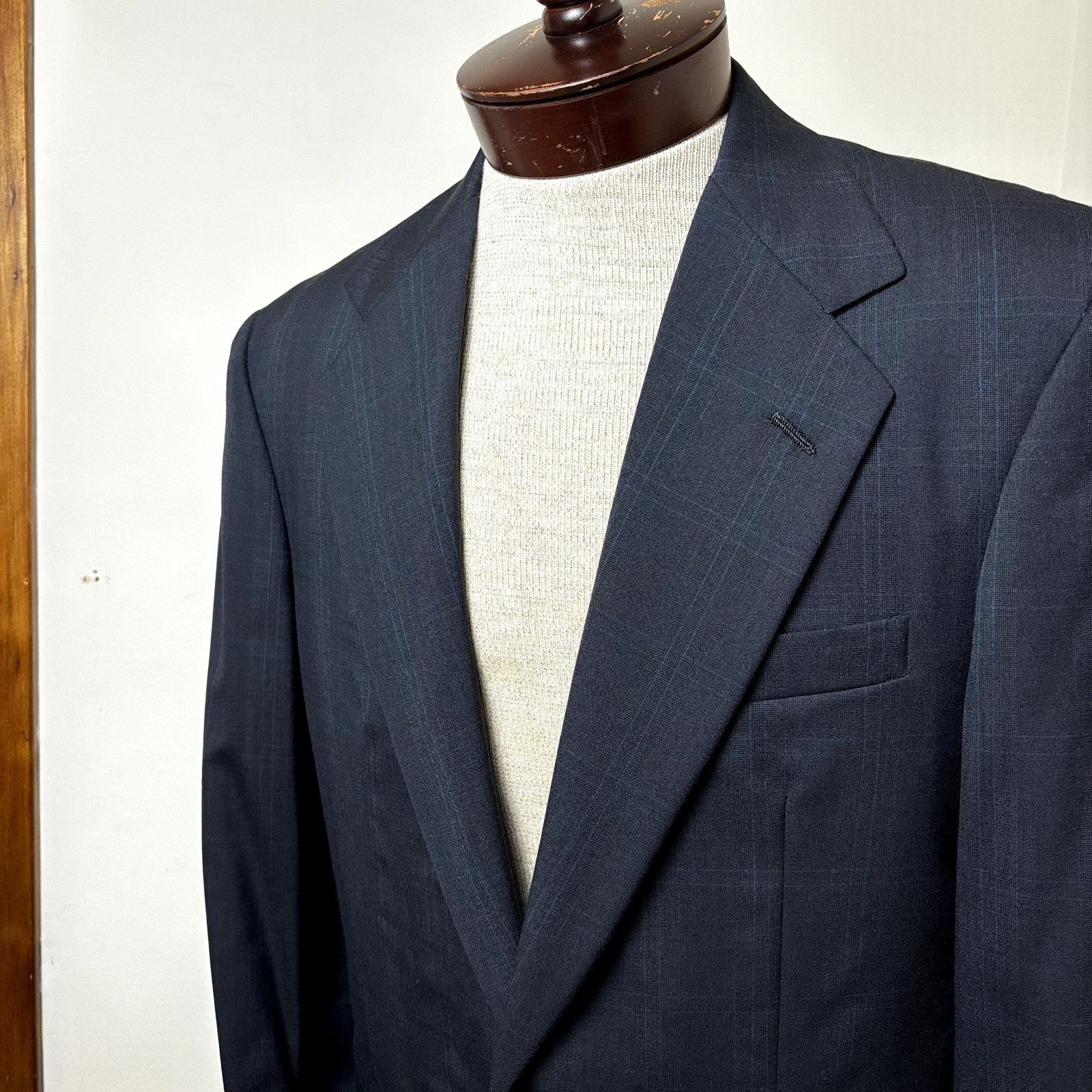 Other Norman Hilton NWOT Sport Coat Sz 39L Navy Windowpane Slim Fi Size 40L - 11 Thumbnail