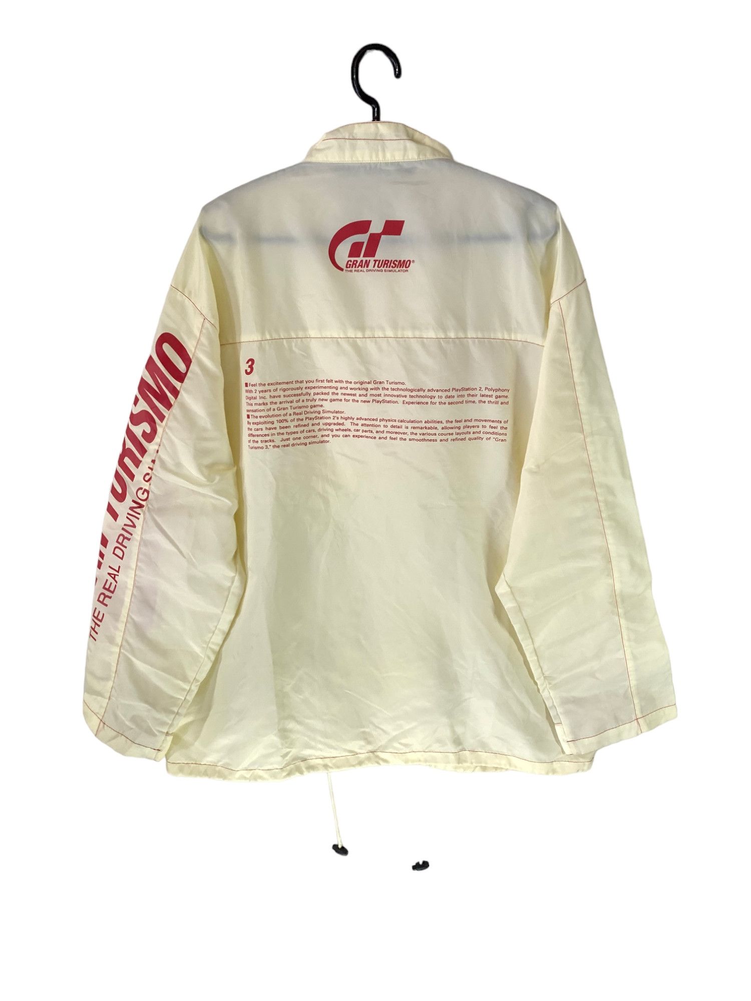 image of Gran Turismo 3 2001 Racing Video Game Vintage Jacket in Light Brown, Men's (Size Large)