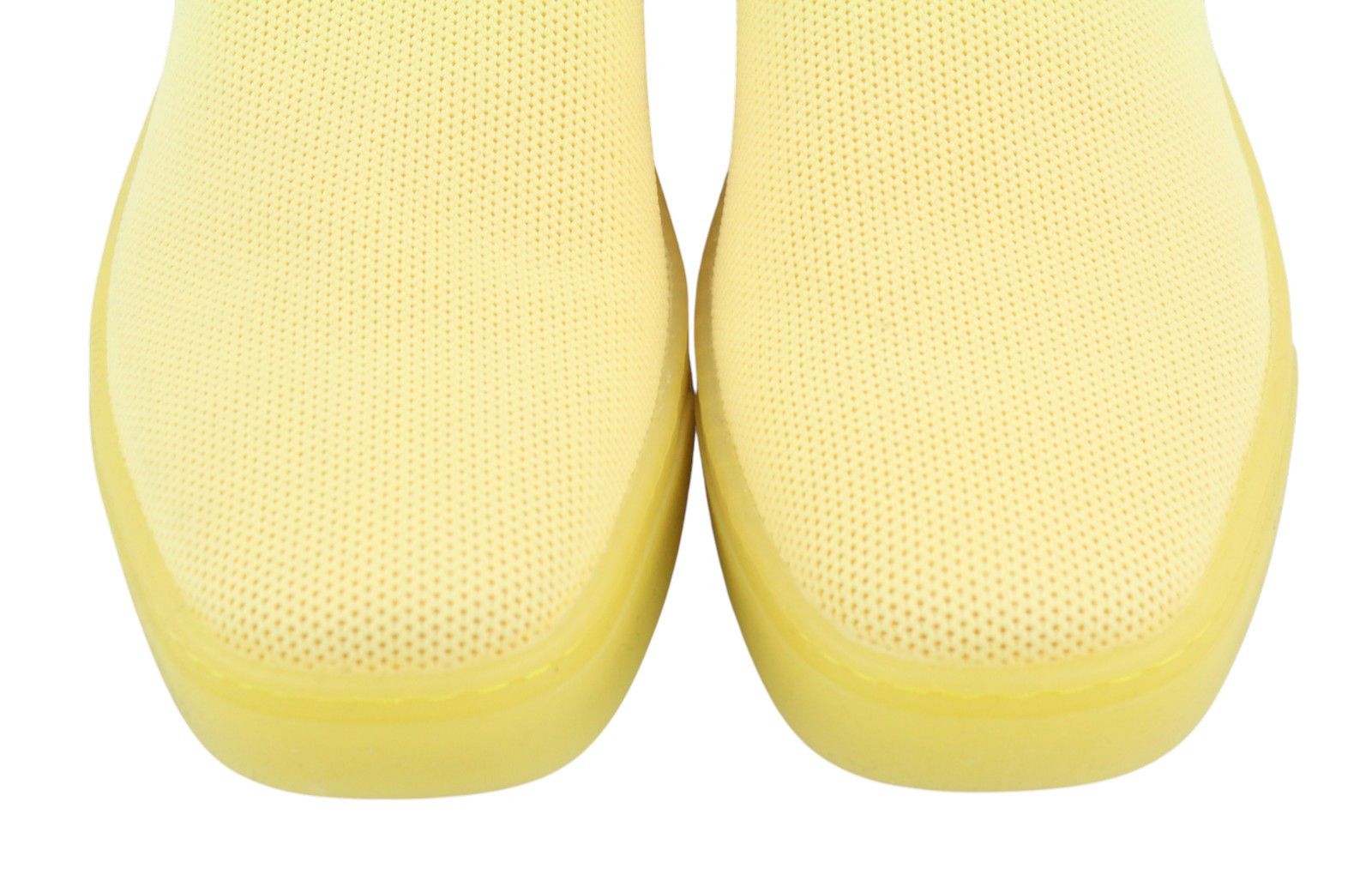 MAX&Co. EU37 Yellow Textured Slip On Square Sole Sneakers 88726 Size US 6 / IT 36 - 4 Thumbnail