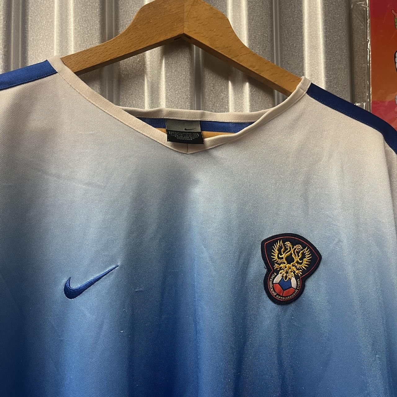 Nike VTG Y2K 02-04 Nike Home Russia Football Soccer Blue Jersey Size US XL / EU 56 / 4 - 5 Thumbnail