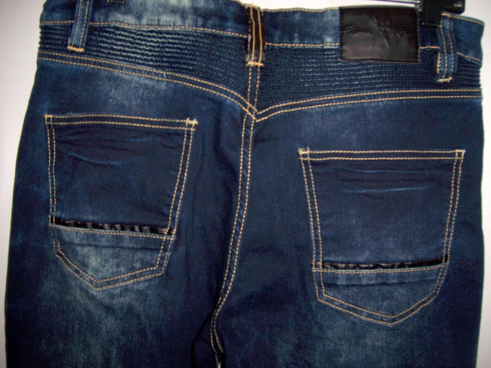 Marc Ecko Marc Ecko Cut & Sew Men's 34x30 Dark Blue Straight Jeans Size US 34 / EU 50 - 4 Thumbnail