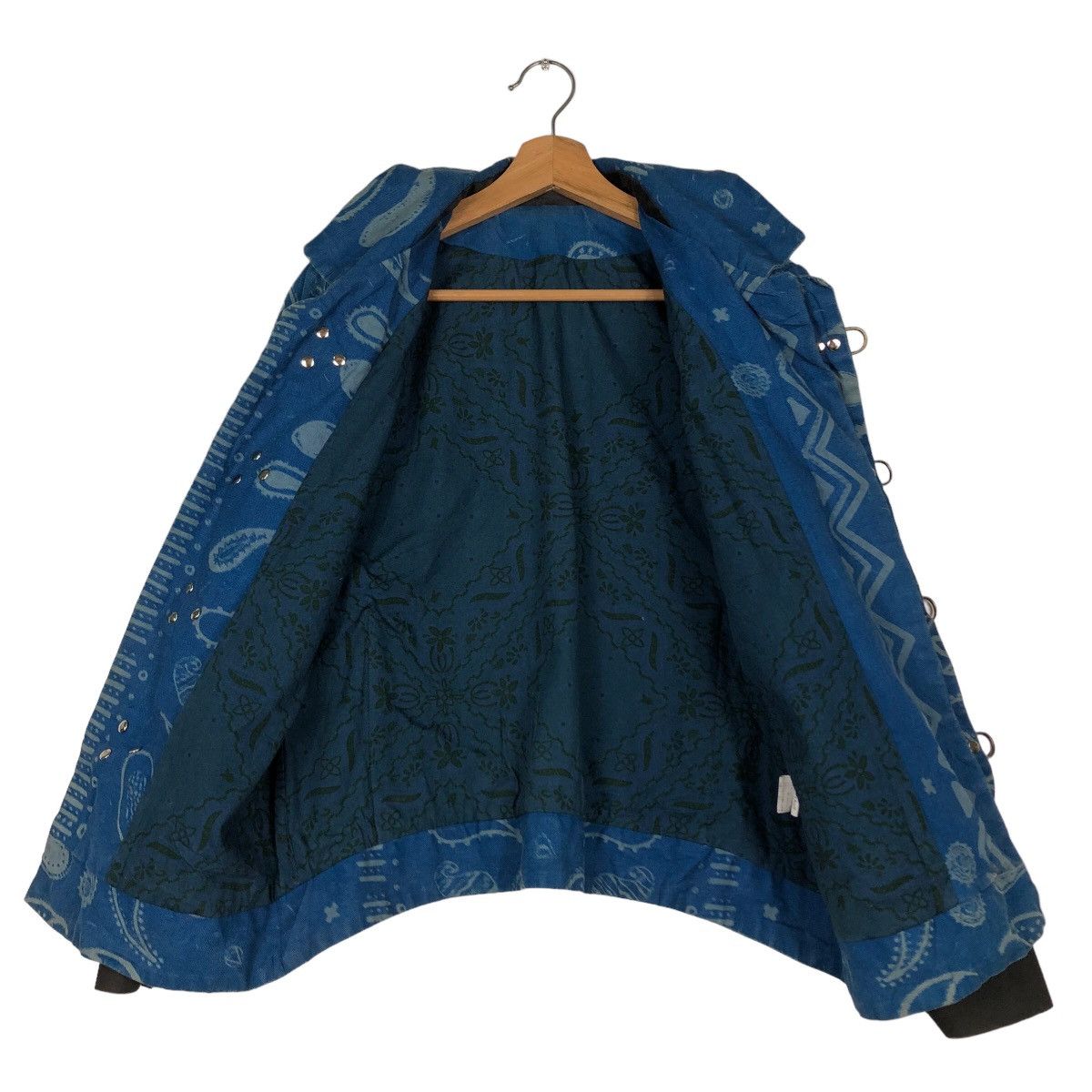 Blue Blue Japan 🔥Cropped Denim Jacket Biker Bondage Button Steel Japan Size US M / EU 48-50 / 2 - 13 Thumbnail