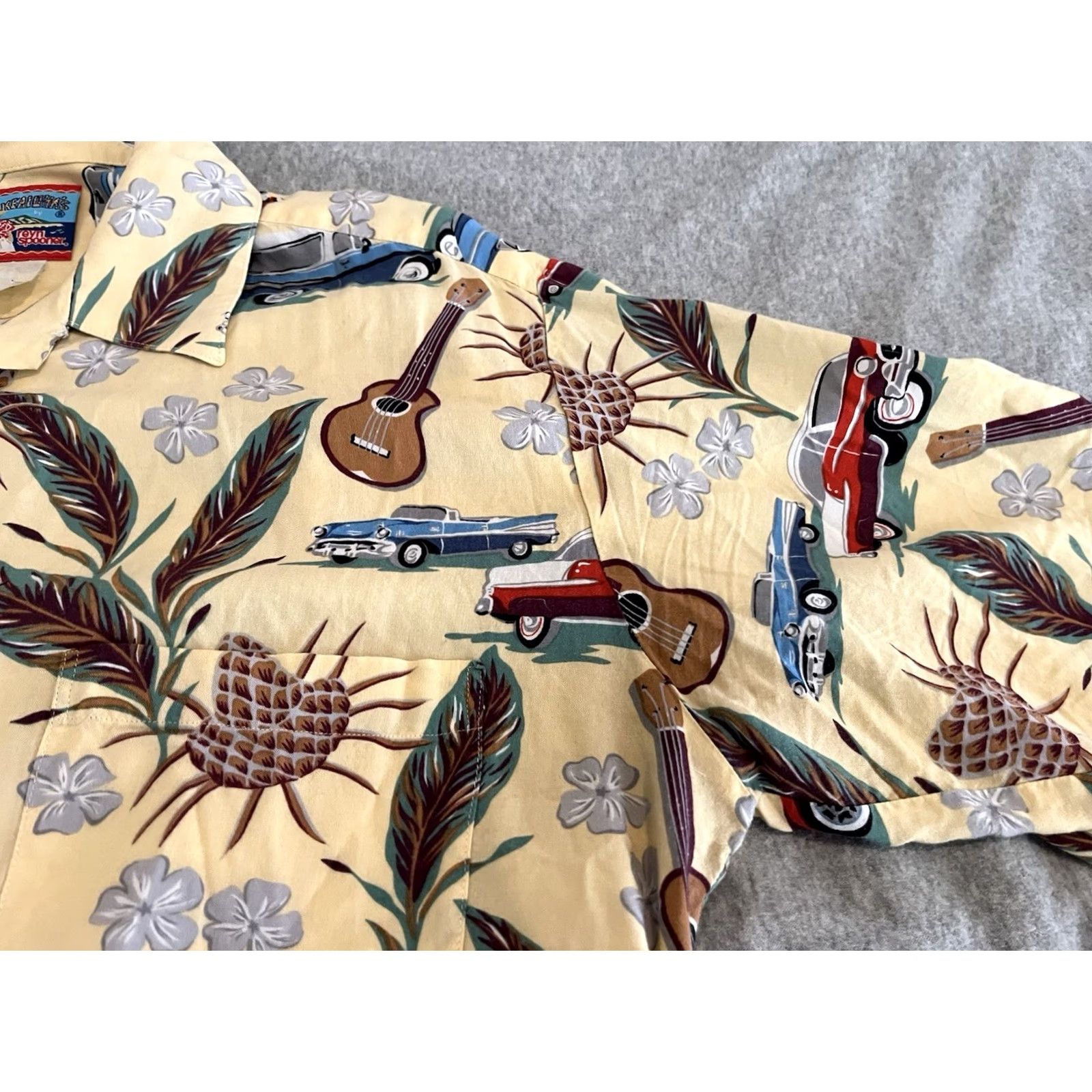 Reyn Spooner Reyn Spooner Hawaiian Shirt Cars Music Multicolor Beach Short Sleeve Collared Button Mens Large Size US L / EU 52-54 / 3 - 3 Thumbnail