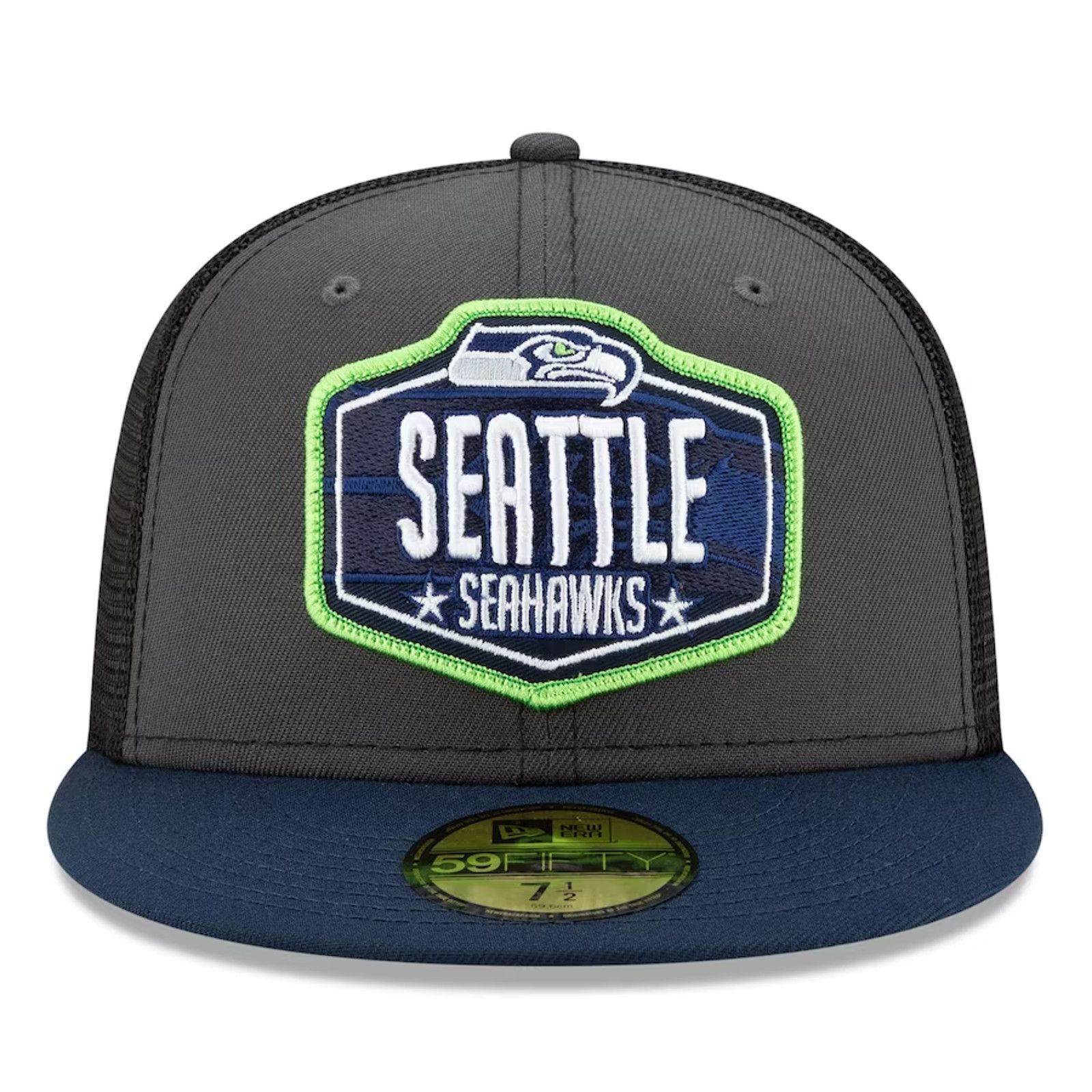 New Era Seattle Seahawks Hat Cap 2021 NFL Draft 7 1/4 5950 New Era Size ONE SIZE - 2 Thumbnail