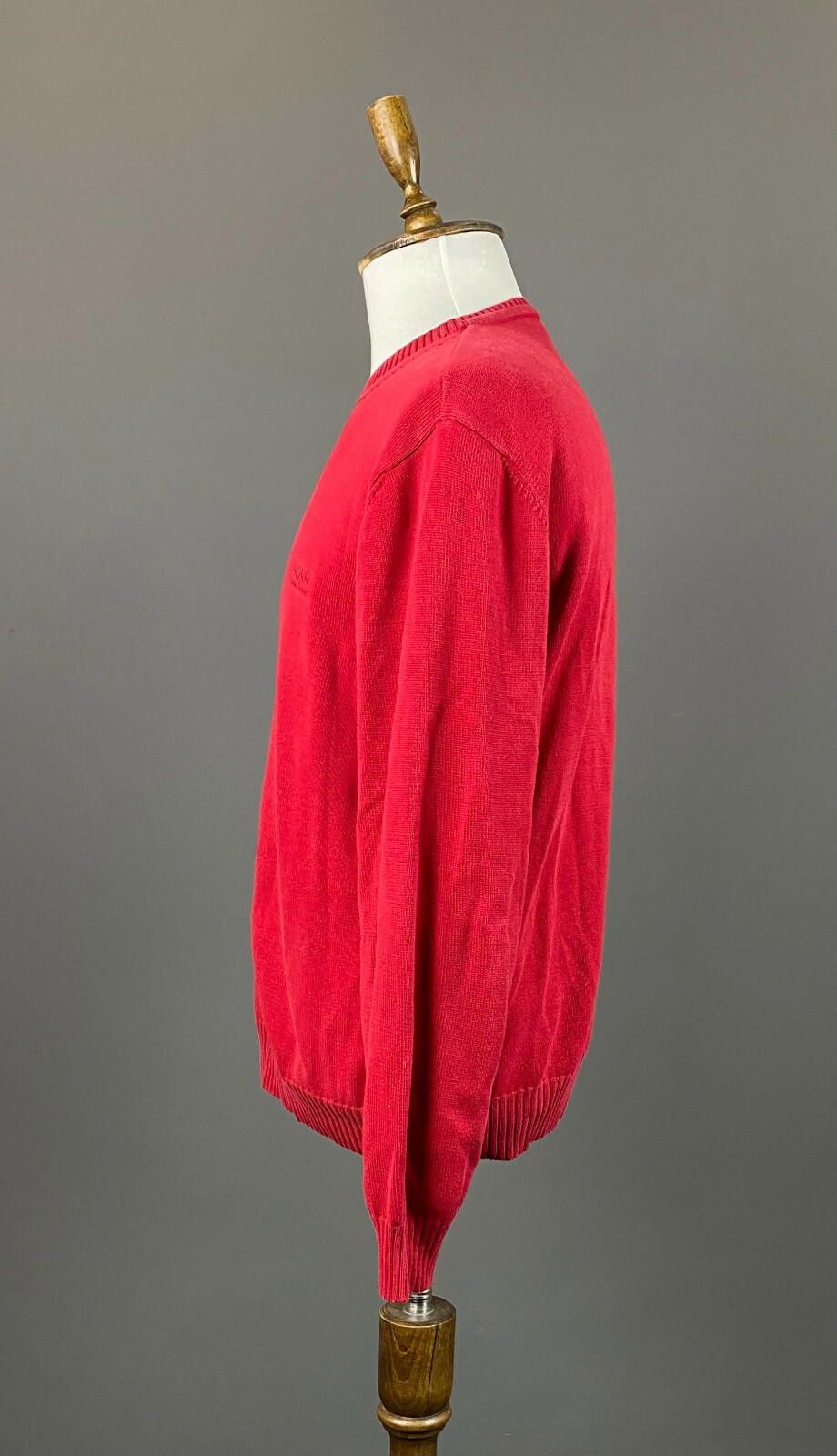 Hugo Boss Men Hugo Boss Red Cotton Long Sleeve Knit Sweater Size 52 Size US M / EU 48-50 / 2 - 4 Thumbnail