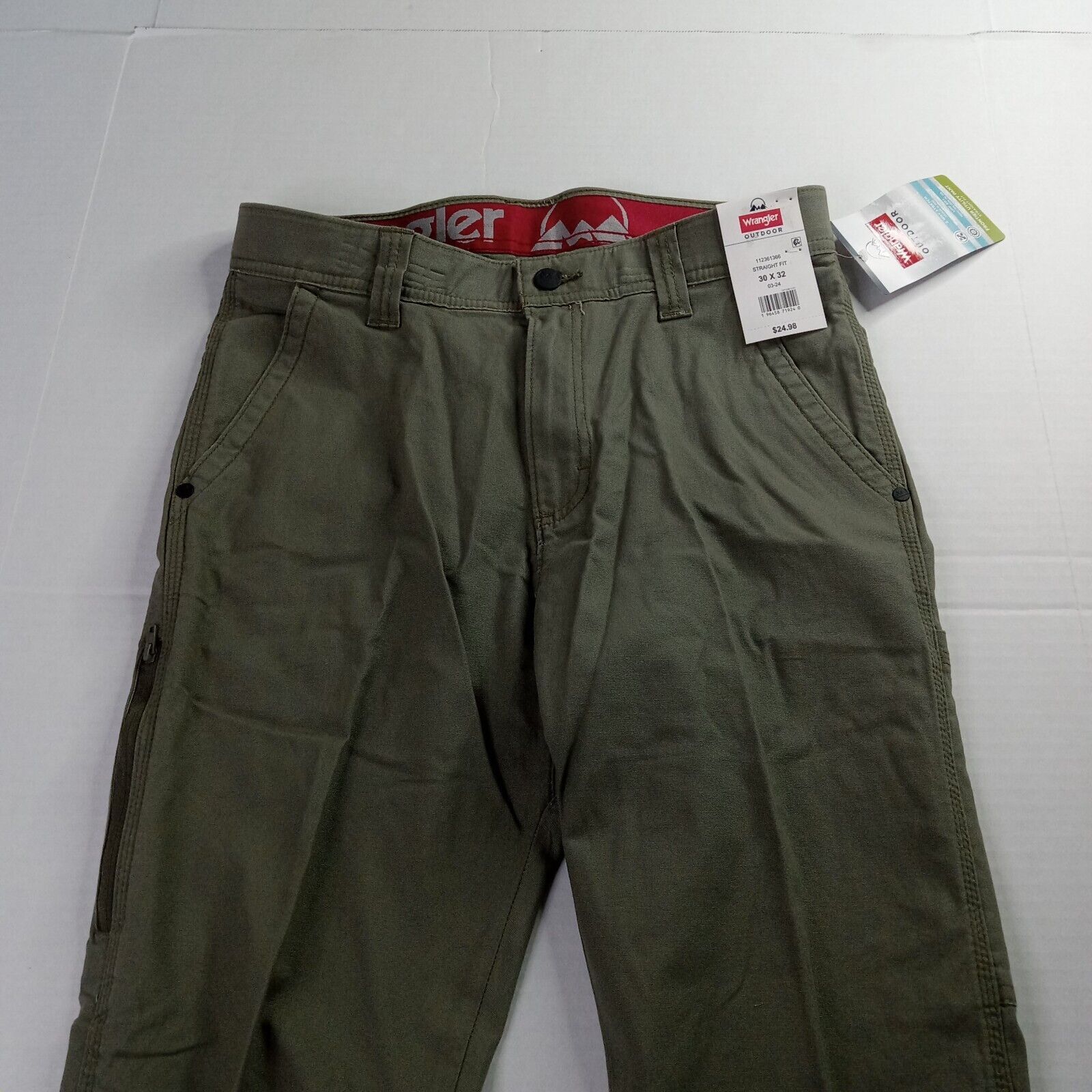 Wrangler Wrangler Outdoor Utility Pants Mens 30x32 Green Straight Fit Size US 30 / EU 46 - 5 Thumbnail