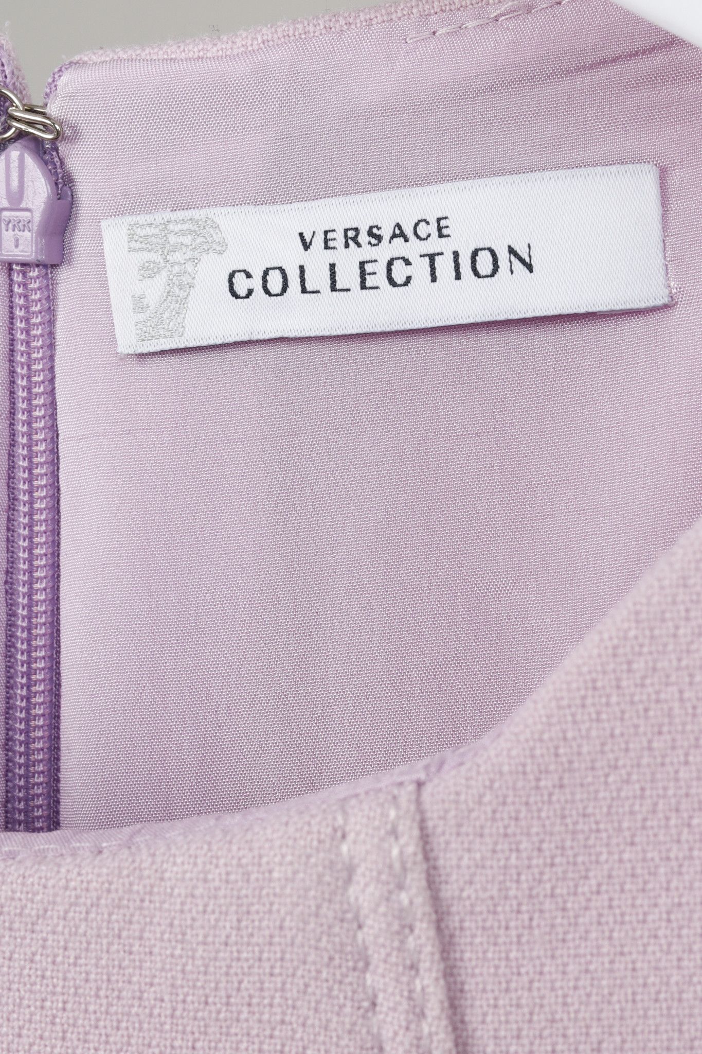 Versace Versace Lilac Knit-Ponte Embellished-Waist Sleeveless Dress Size L / US 10 / IT 46 - 4 Thumbnail