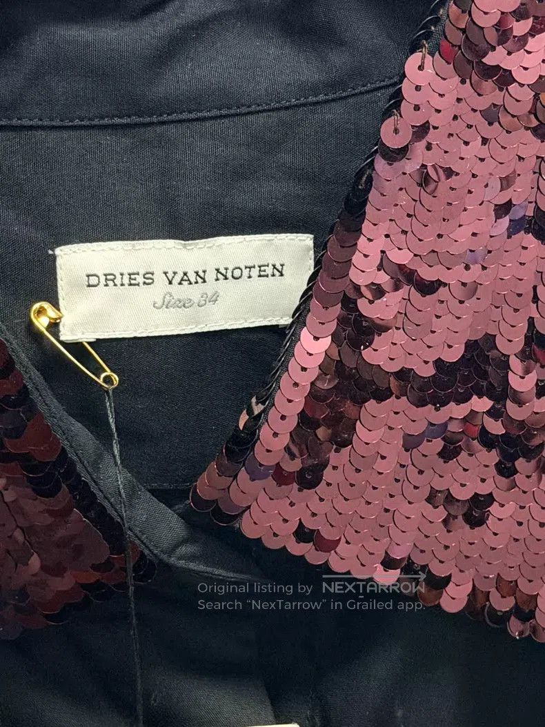 Dries Van Noten Dries Van Noten Sequin Collar Shirt Size S / US 4 / IT 40 - 4 Thumbnail