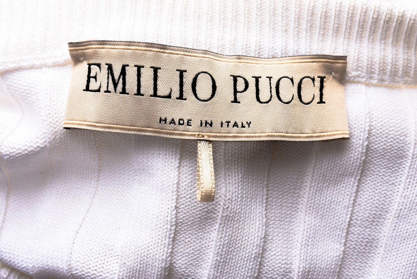 Emilio Pucci Women's Emilio Pucci Faux Pearl Beaded Knit Sweater Top Size XS / US 0-2 / IT 36-38 - 3 Thumbnail