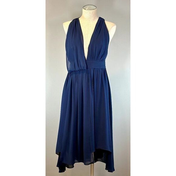 Haute Hippie Haute Hippie NWT Drape Dress in Midnight Blue Size S Size S / US 4 / IT 40 - 2 Thumbnail