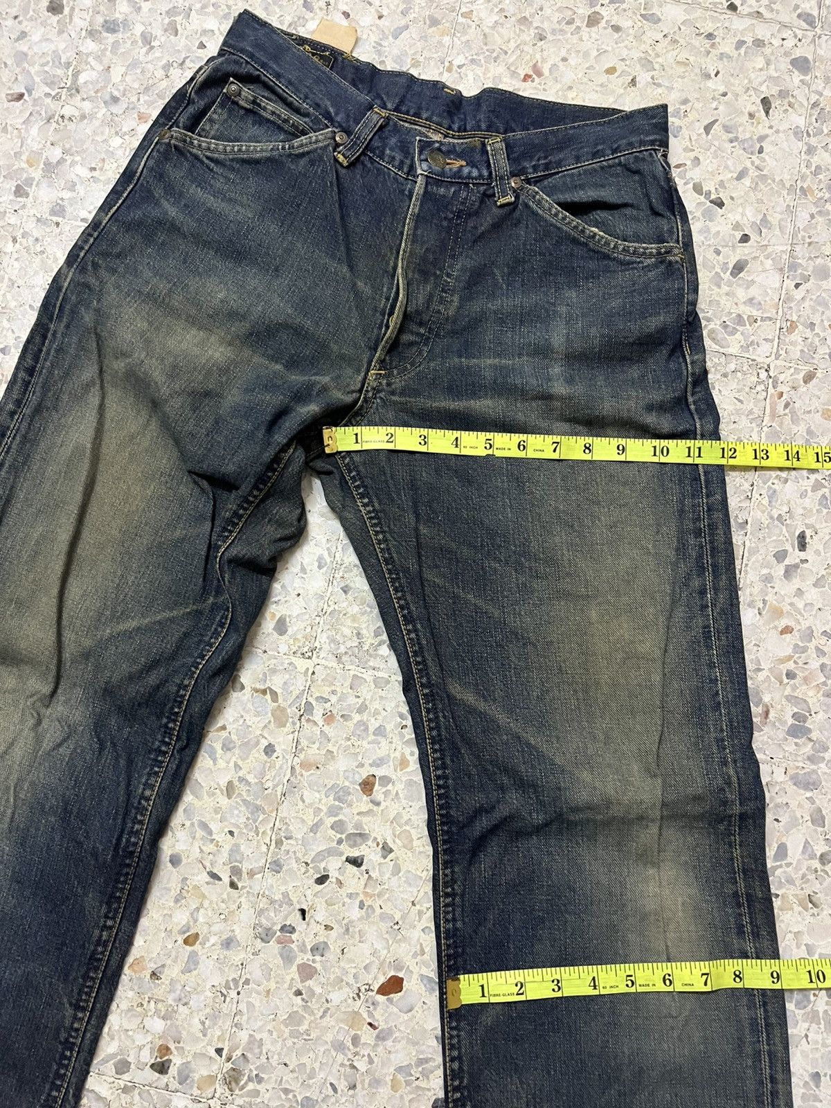 Lee × Vintage Vintage distressed LEE rider half selvedge denim Size US 30 / EU 46 - 13 Thumbnail