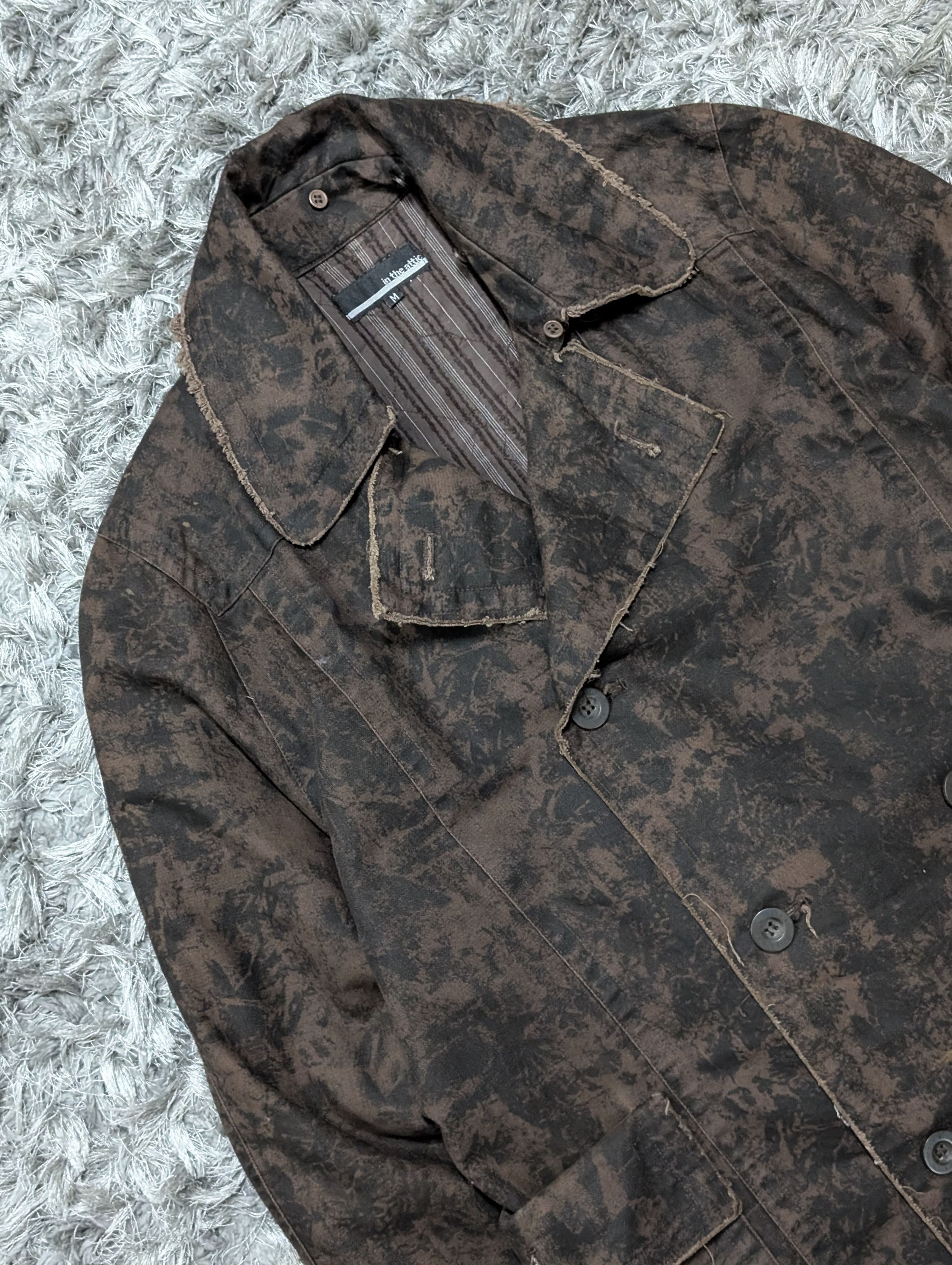 In The Attic In the Attic Dark Camo Distressed Double Breast Jacket Size US M / EU 48-50 / 2 - 5 Thumbnail