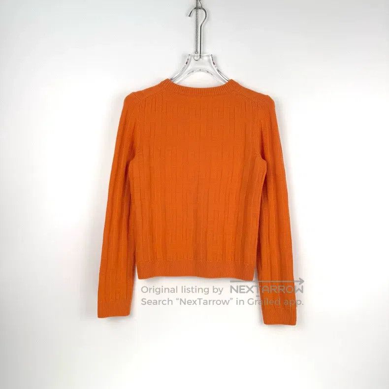 Hermes Hermes Orange Full H Woolen Sweater Size XS / US 0-2 / IT 36-38 - 4 Thumbnail
