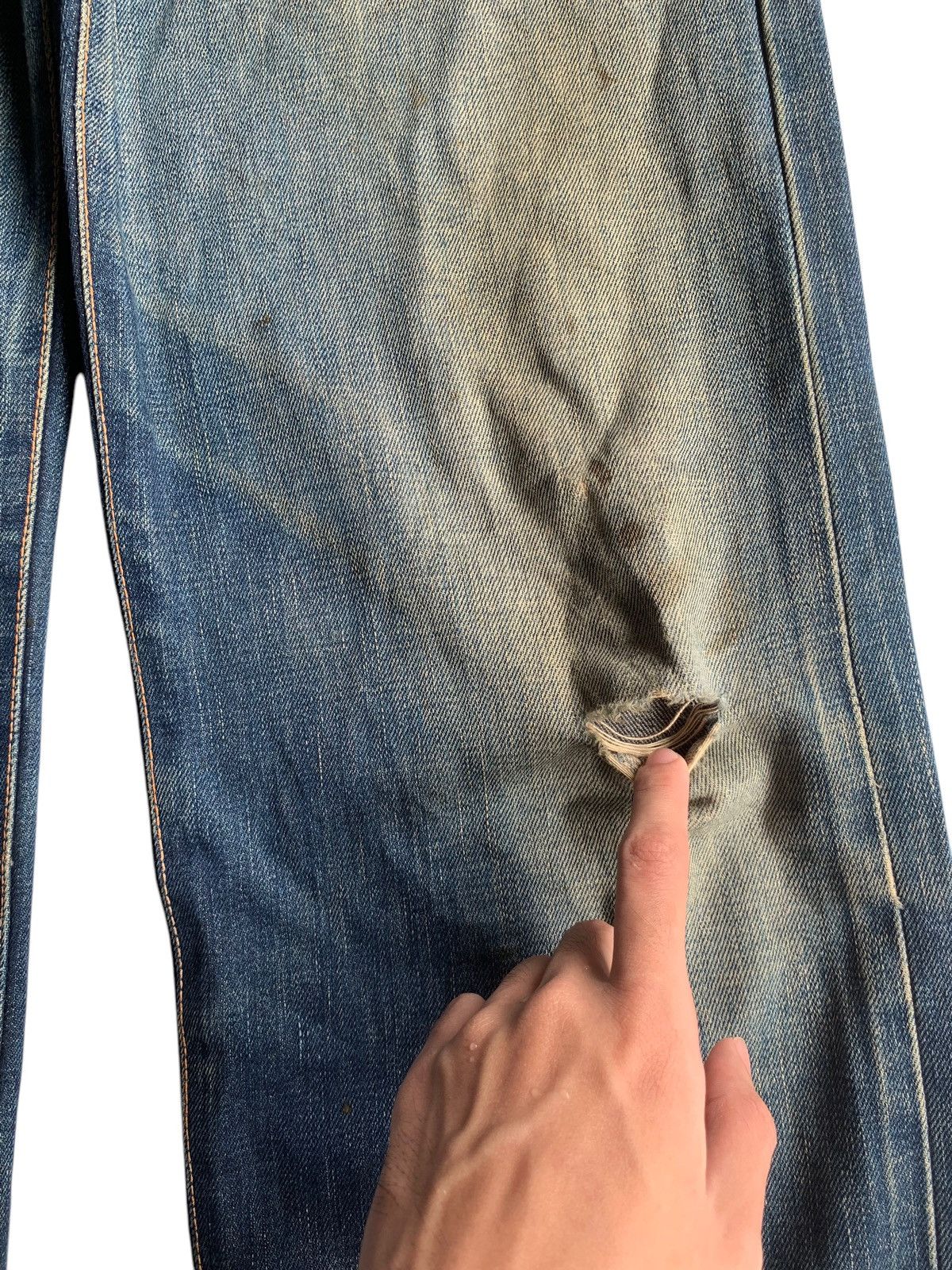 Edwin × Kapital × Vintage VINTAGE EDWIN 505X SELVEDGE JAPANESE DISTRESSED DENIM Size US 29 - 17 Thumbnail