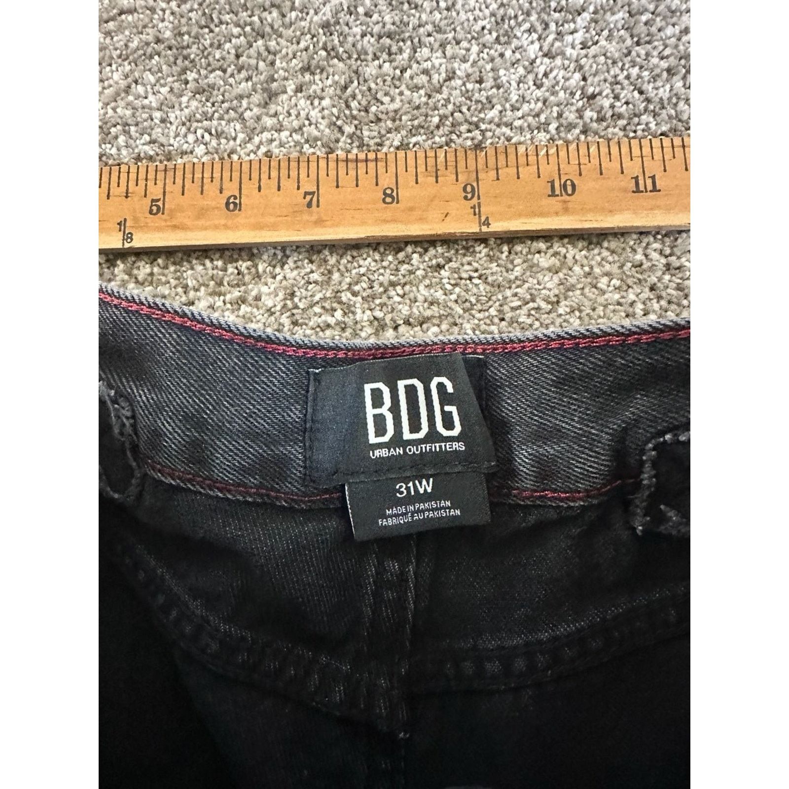 Bdg BDG Urban Outfitters Baggy Wide Barrel Leg Jeans Black 31W Size 31" - 6 Thumbnail